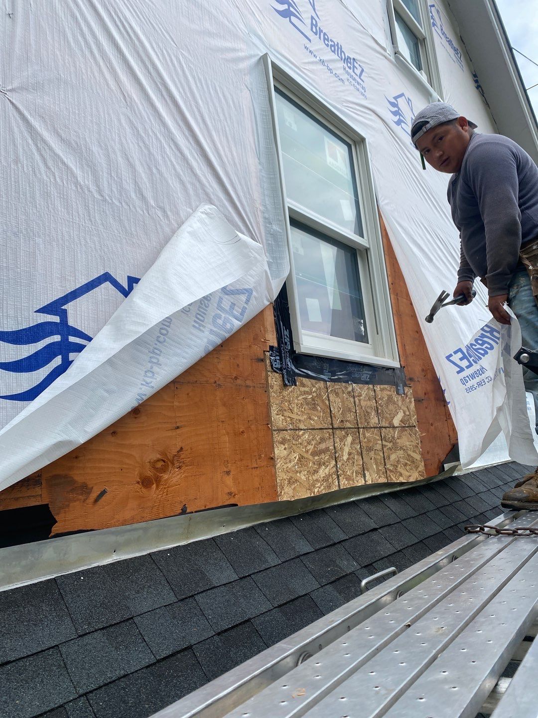 Siding Installation using Certainteed Monogram Smokey Gray by A Plus Exterior