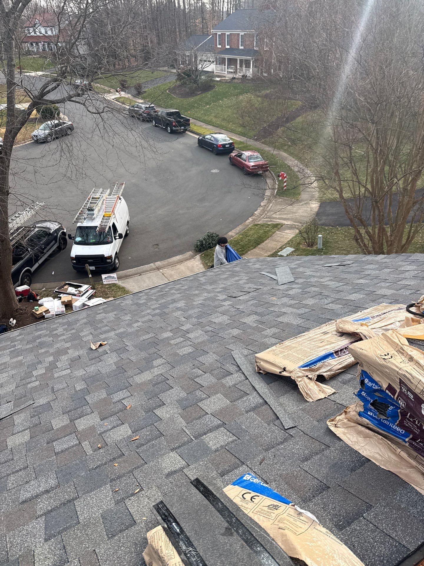 Fairfax Station :Residential Roof Replacement with CertainTeed Landmark Pro in Max Def Drift Wood by RM Banning, Inc.