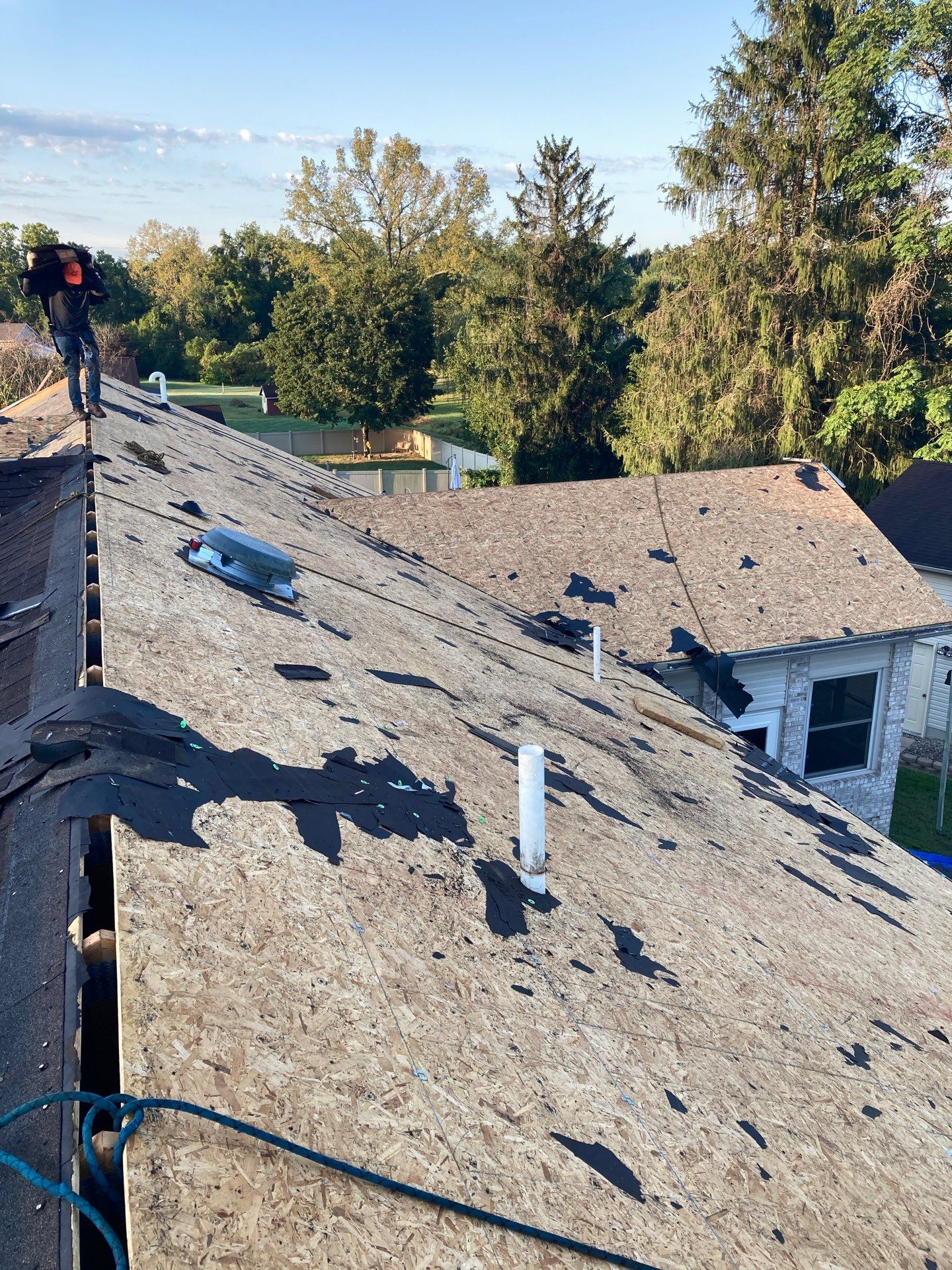 Residential Roofing Installation using GAF TImberline HDZ Hickory by Rainstoppers Roofing