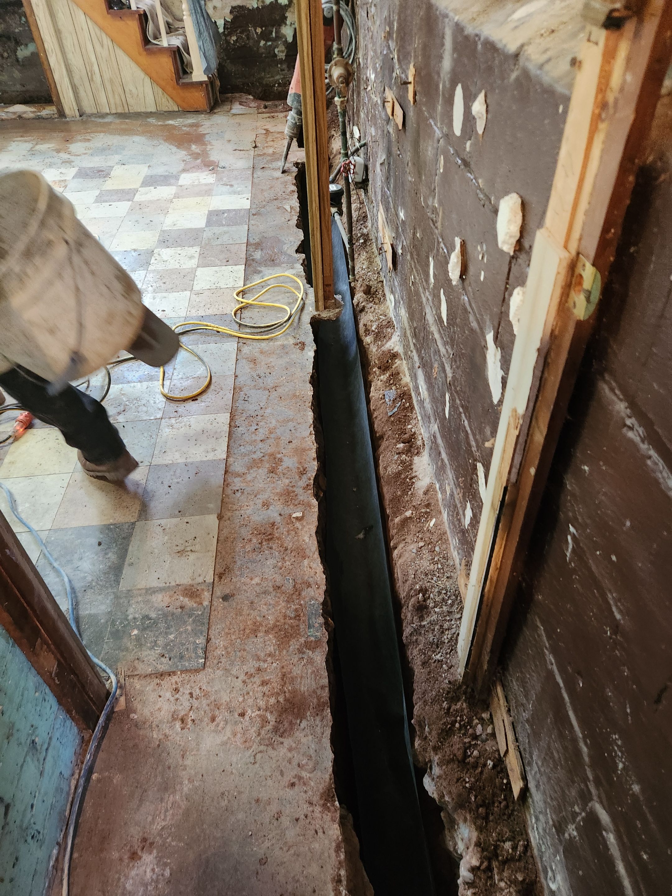 Interior French Drain West Orange NJ by Pure Service Pro, LLC 