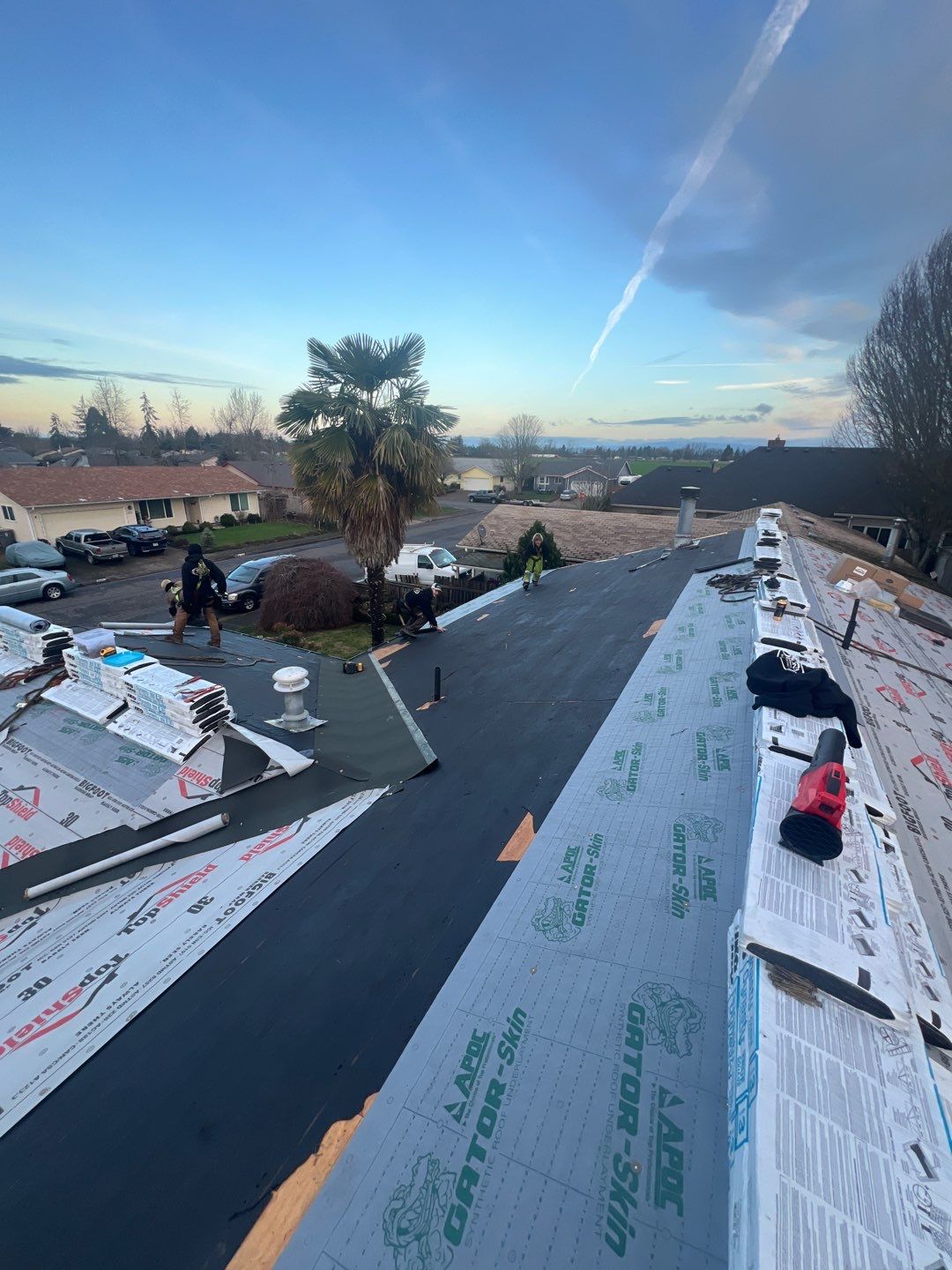Residential Roofing Installation using IKO Dynasty (Color: Frostone Grey) by Orezona Building & Roofing Company, Inc.