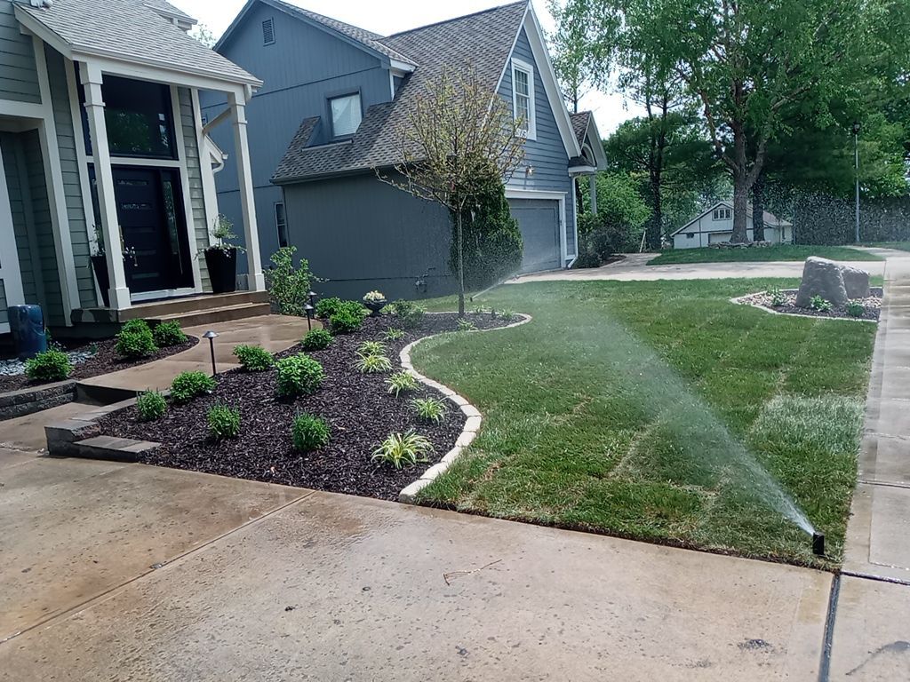 Front Yard Landscape by LAND ESCAPES LLC