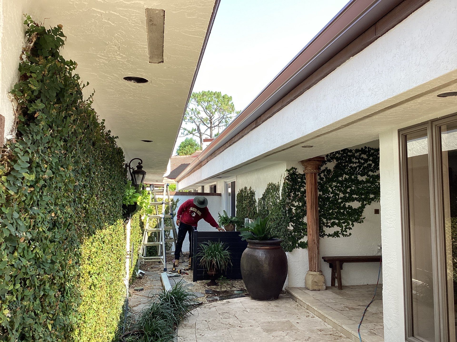 Brown Seamless Gutters using Royal Brown in Fort Myers FL by Gutter Professors