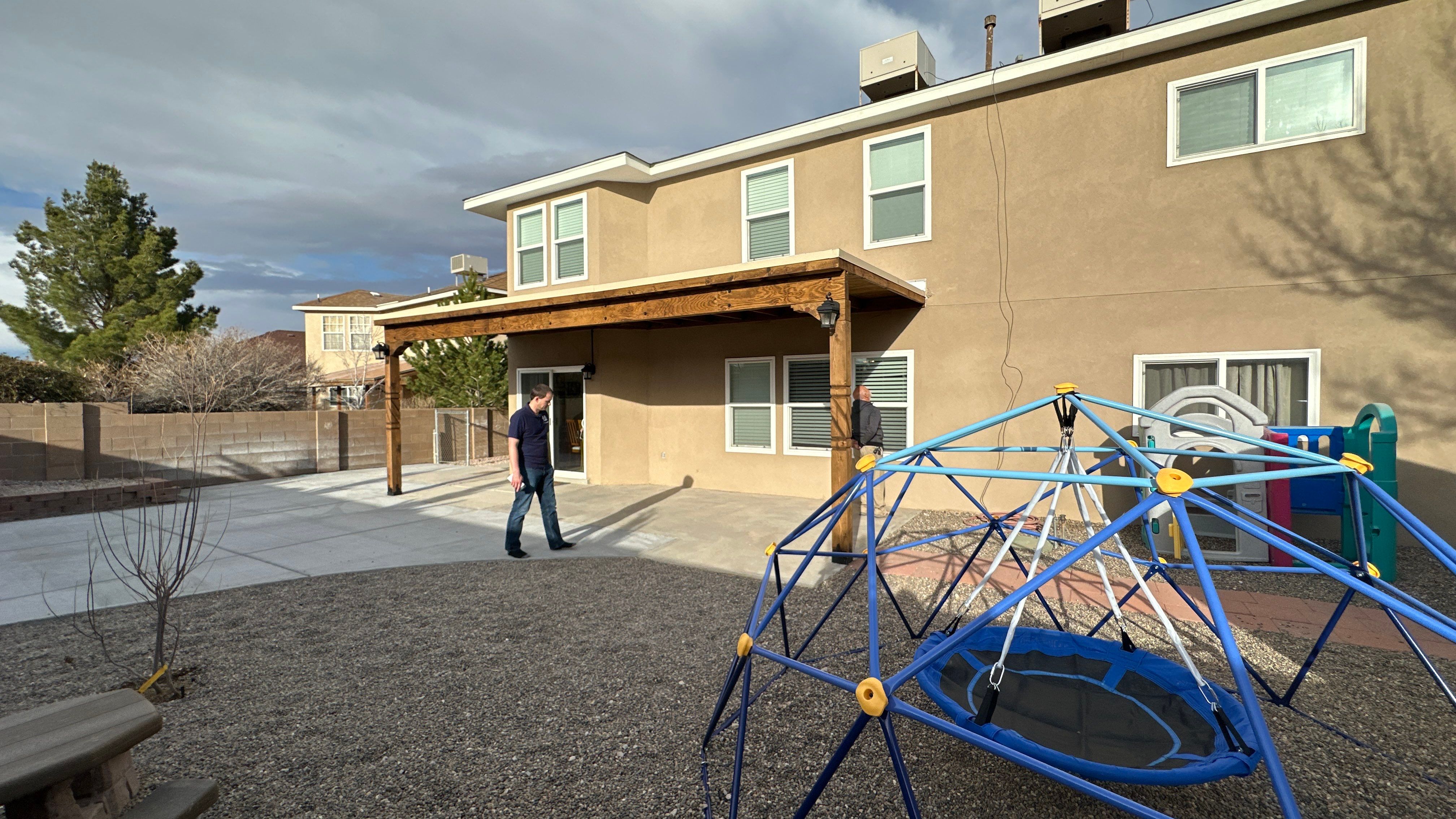 Patio Cover using Carved Douglas Fur by Rio Grande Building & Storage