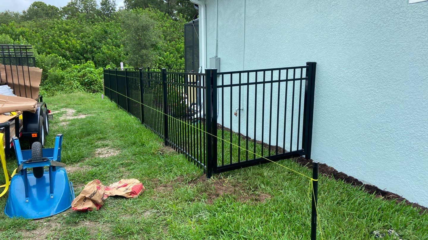 Sarasota, FL Aluminum Fence Installation using Black 3 Rail Aluminum Fence by Asap fence and gates, LLC