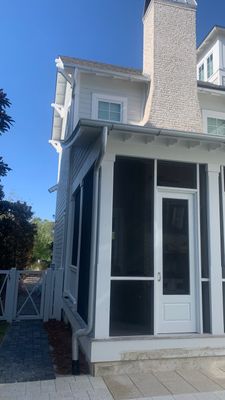 Gutter Installation using Galvalume Half Round Gutters