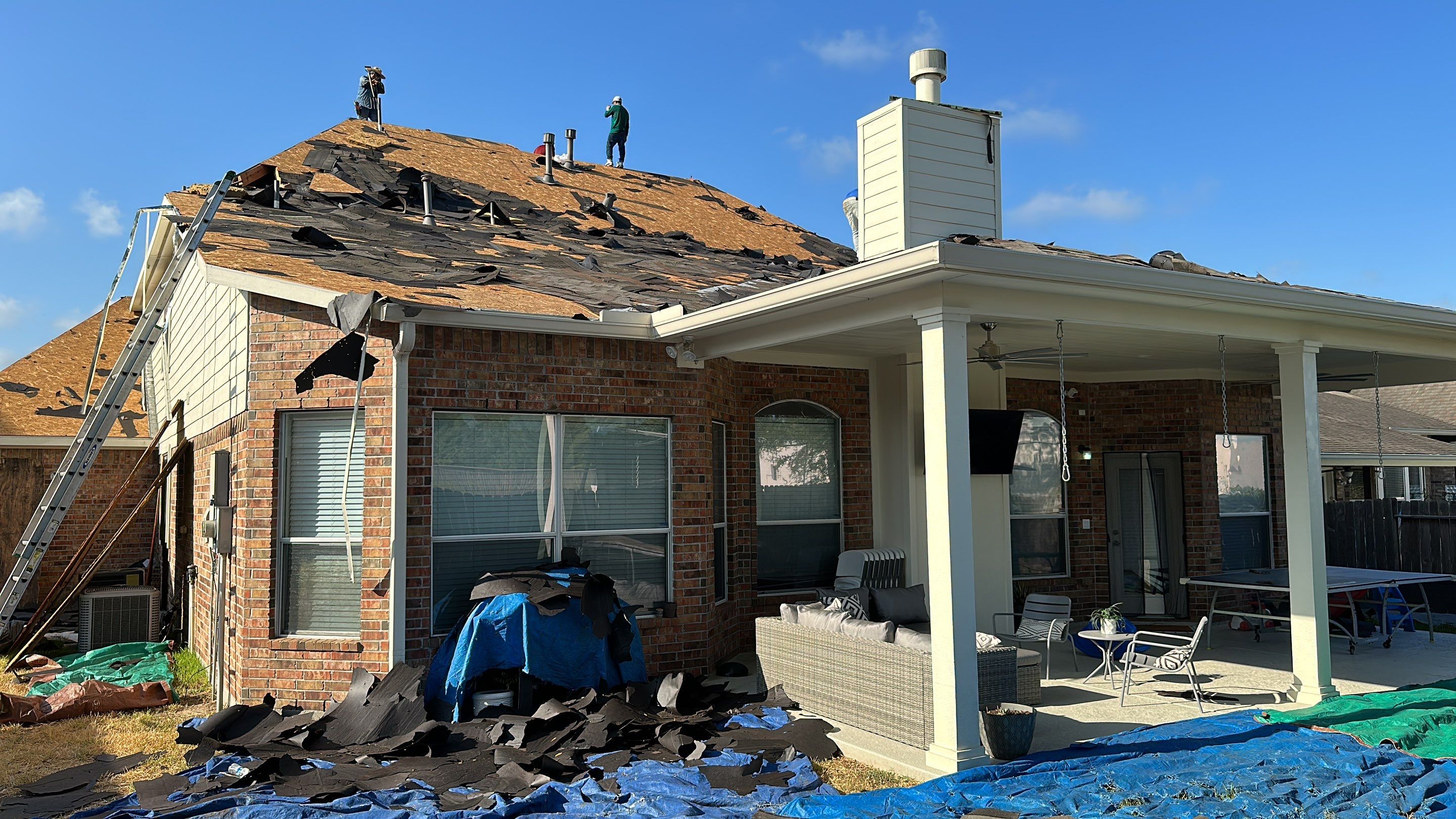 Brick Two-Story Roof Replacement, Tear-Off to Finish — Spring, TX by PL Roofing & SB Roofing, LLC.