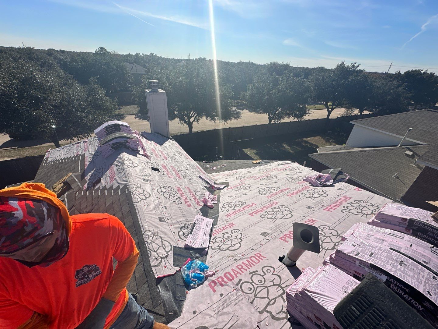 Residential Roofing Installation using Owen's Corning Duration (Lifetime) Shingles by Roof Repair Company