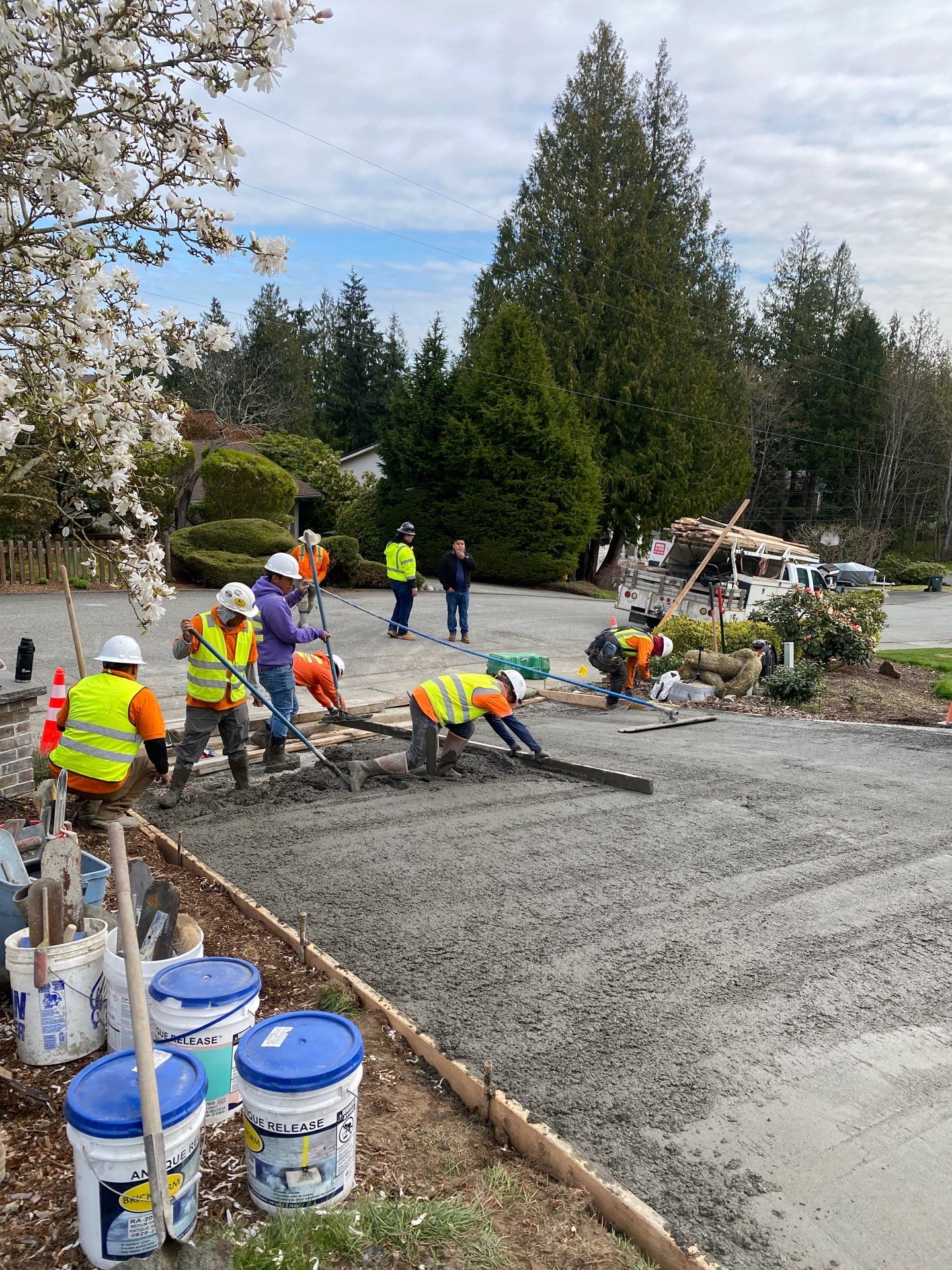 John | Stamped Concrete Driveway Makeover by Jireh Asphalt & Concrete Inc 