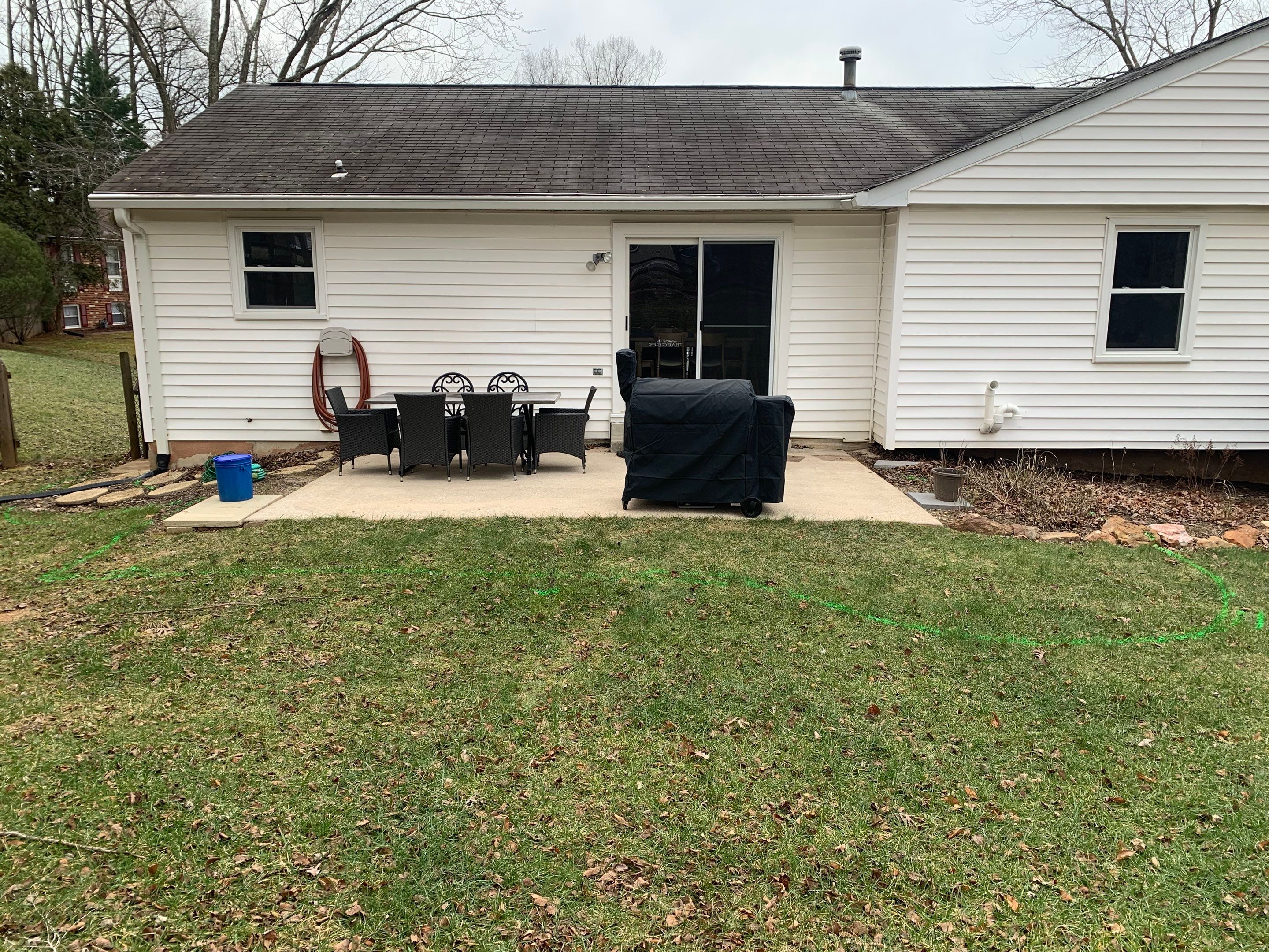 Backyard Transformation using Techo-Bloc Pavers by The Smet Companies, LLC