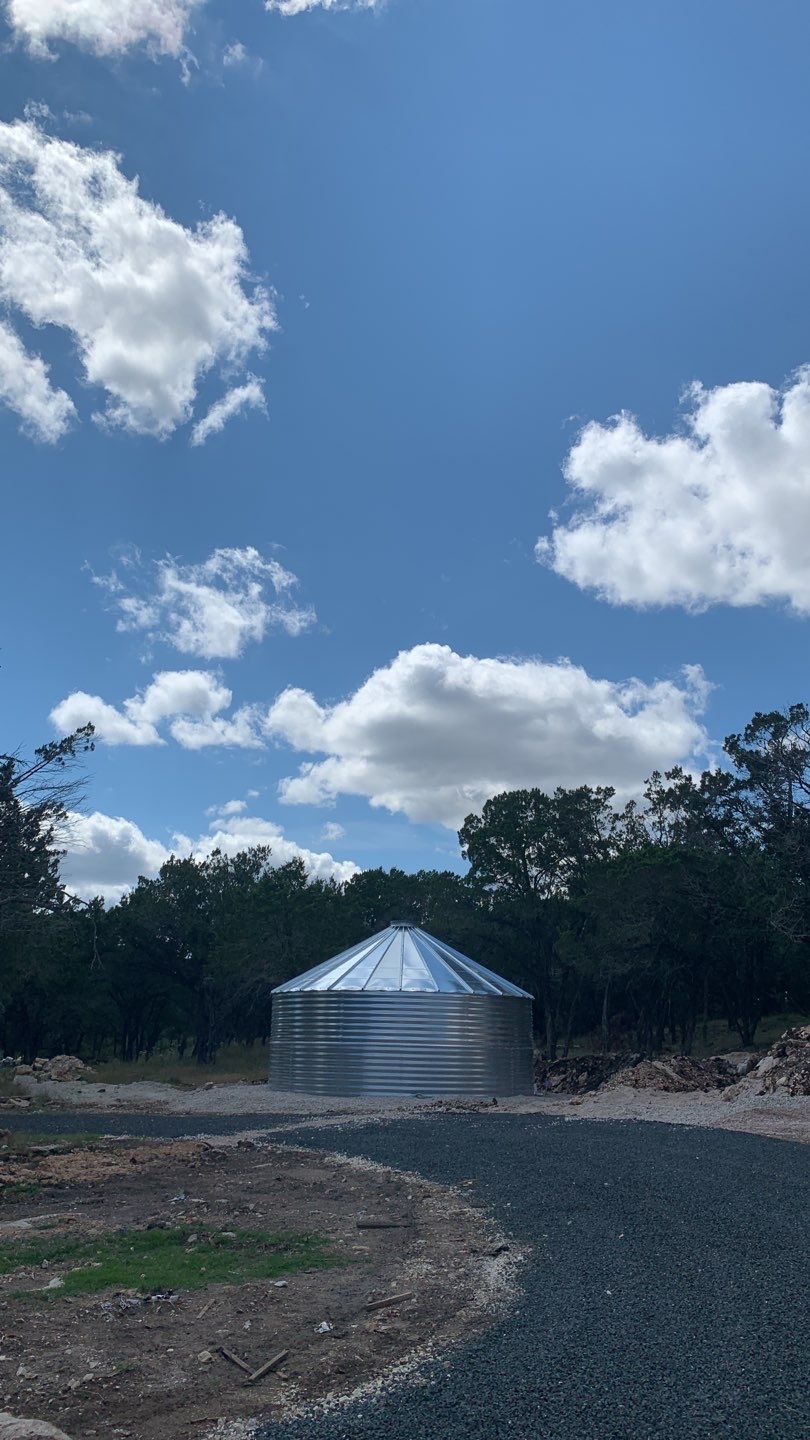 150K Equestrian center with 25K backup tank for potable water. by Hill Country Rain Water