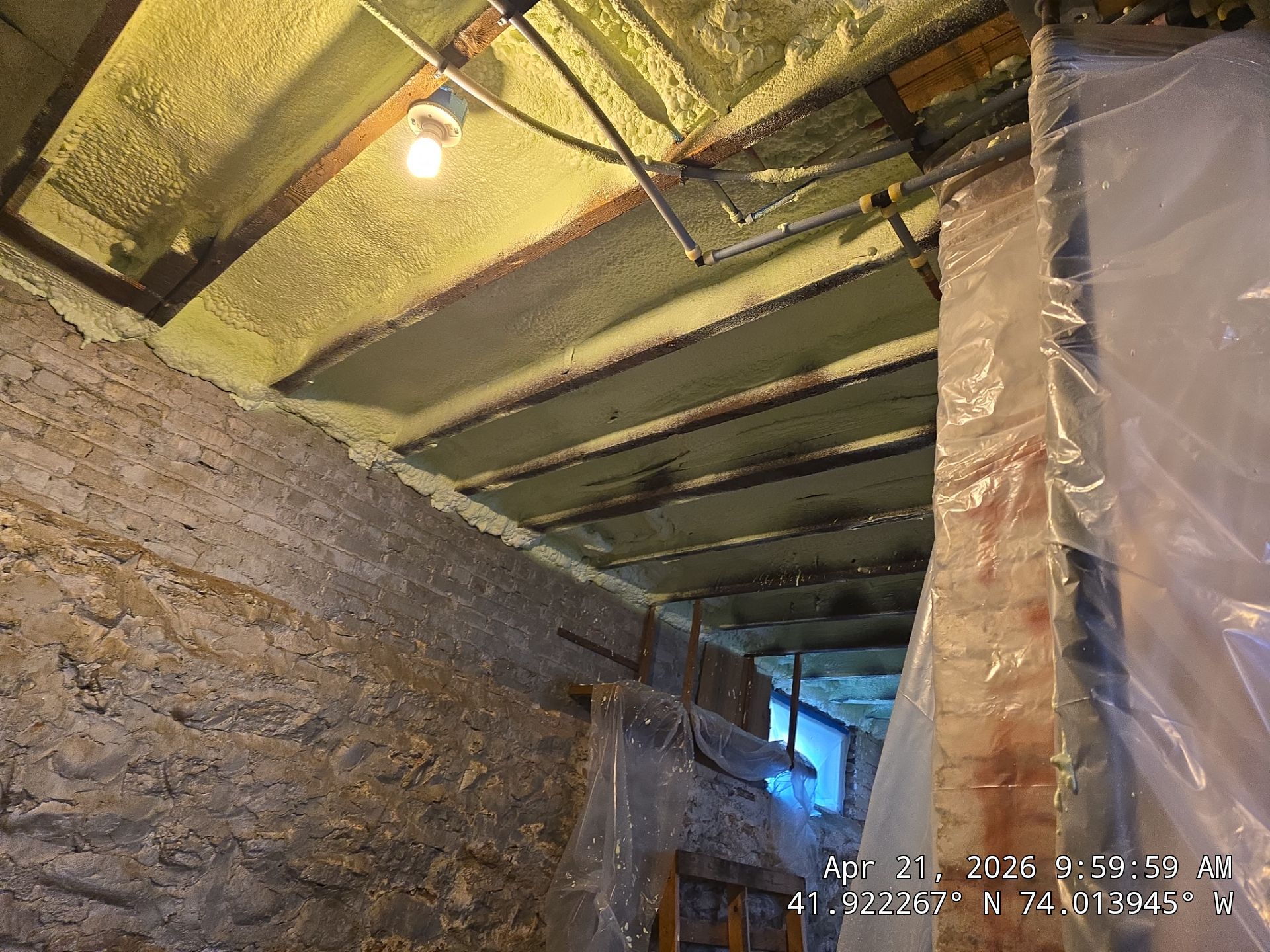 Attic Insulation using open cell spray foam by NYS Foam & Energy