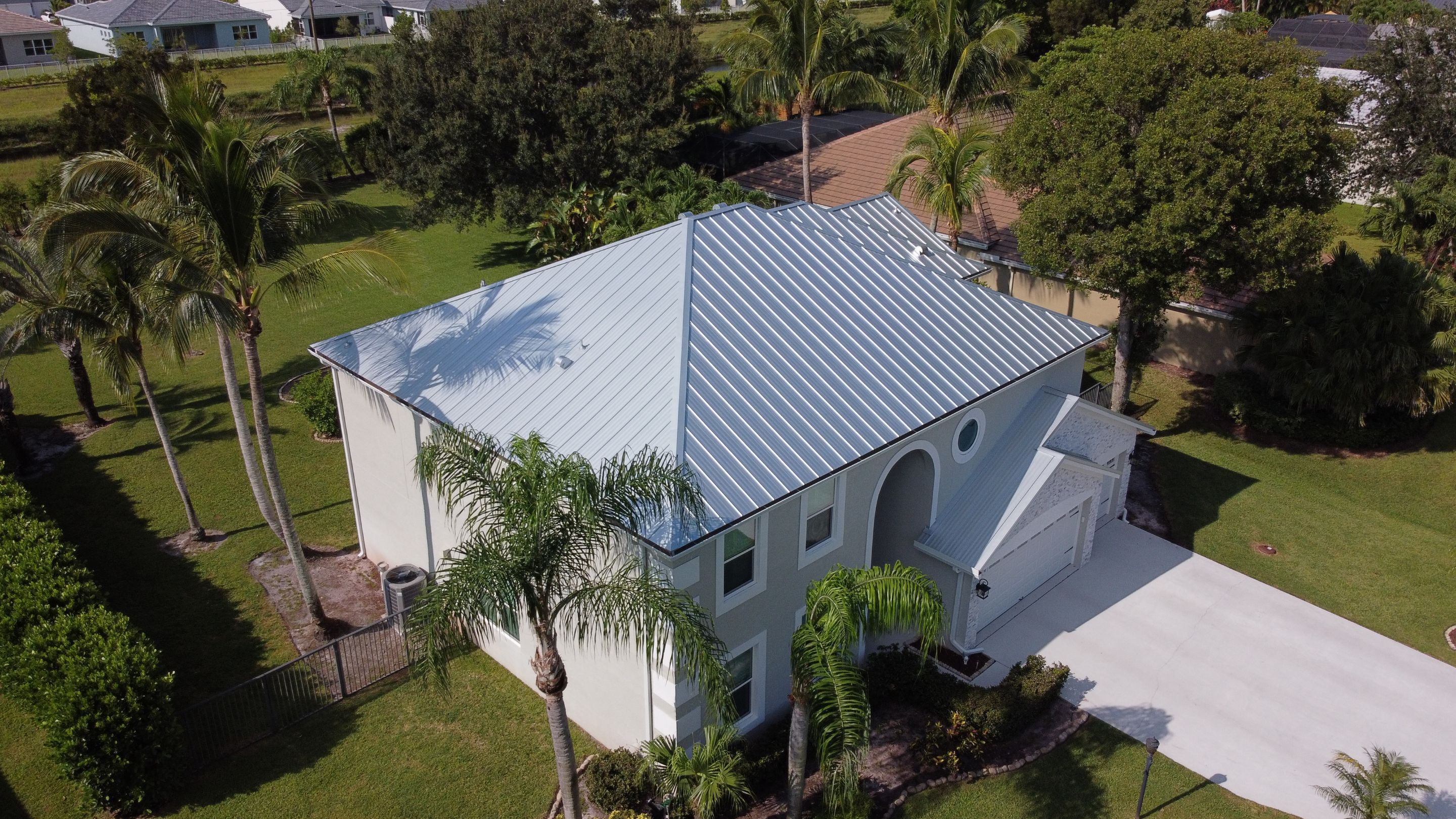 Residential Roofing Installation using 1" Nail strip metal roof by BLUES BROTHERS ROOFING