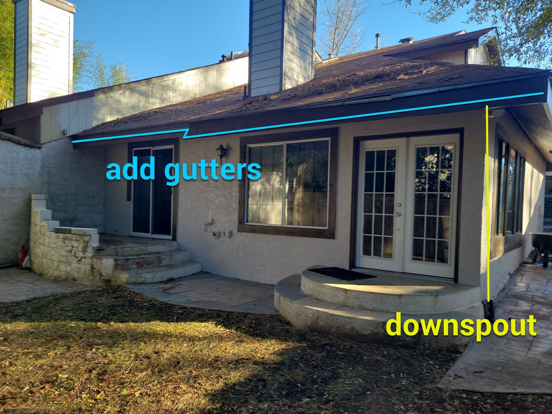 Alpharetta Gutter addition and repair by Five Star Painting