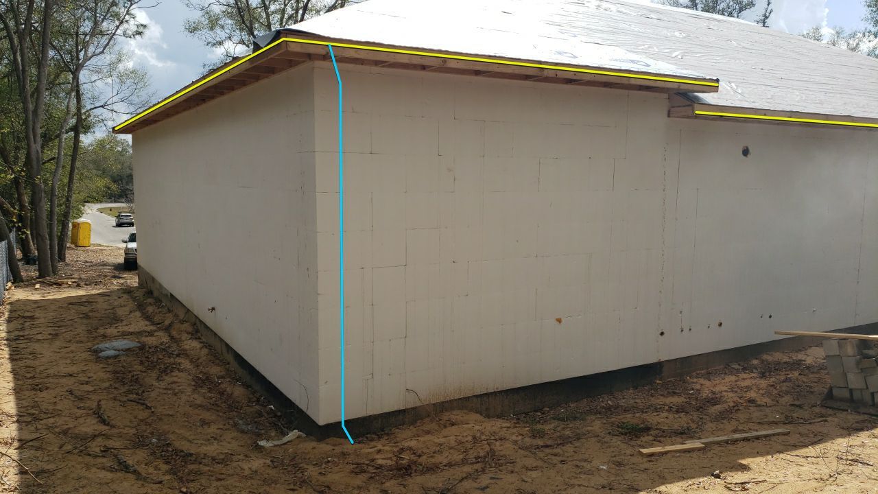 Seamless Aluminum Gutter Installation using 6 Inch Seamless Gutters in MIlton FL by Gutter Professors