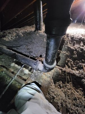 Sewage Pipe Break in the Attic