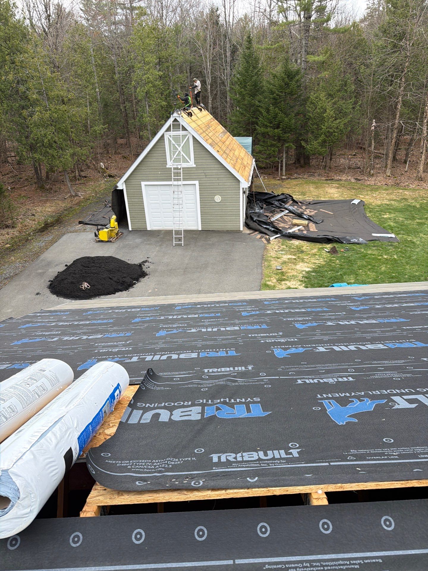 Asphalt Roof Replacement with IKO Cambridge Shingles in Fairfield, ME by Tall pine roofing
