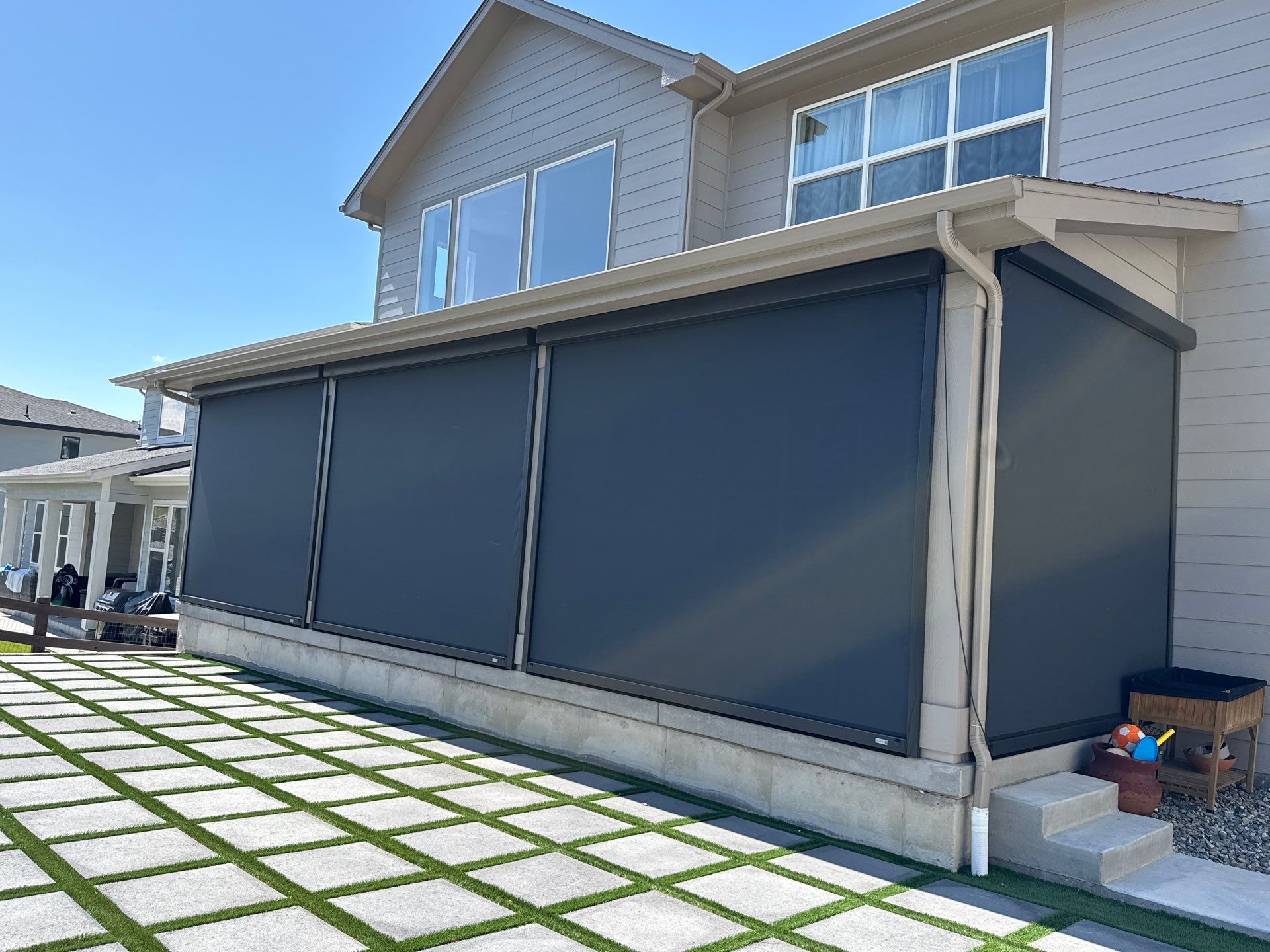 Motorized Screens using Progressive MagnaTrack Screens by Outdoor Solutions Colorado