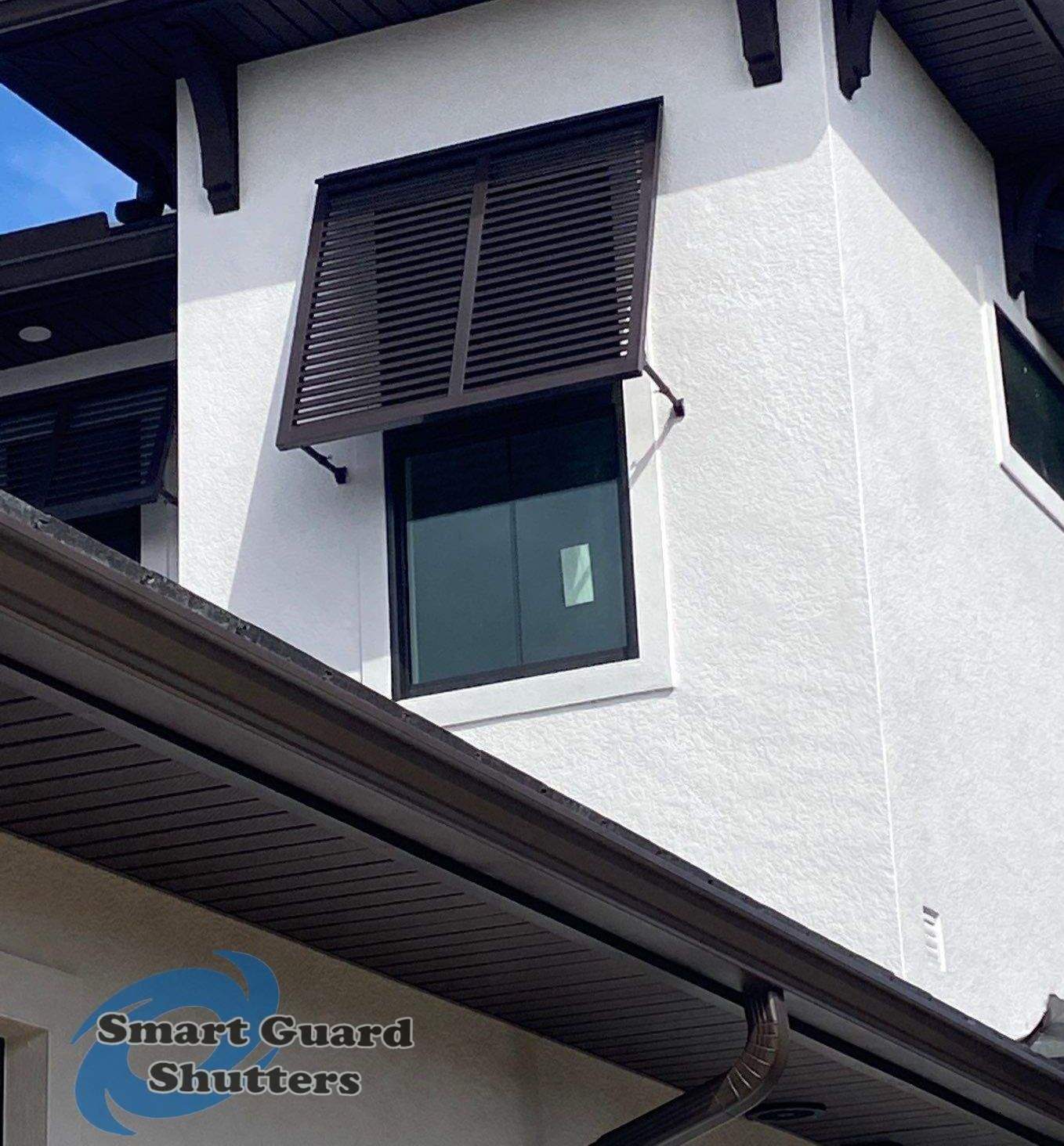 Decorative Bahamas in Grey Brown by Smart Guard Shutters