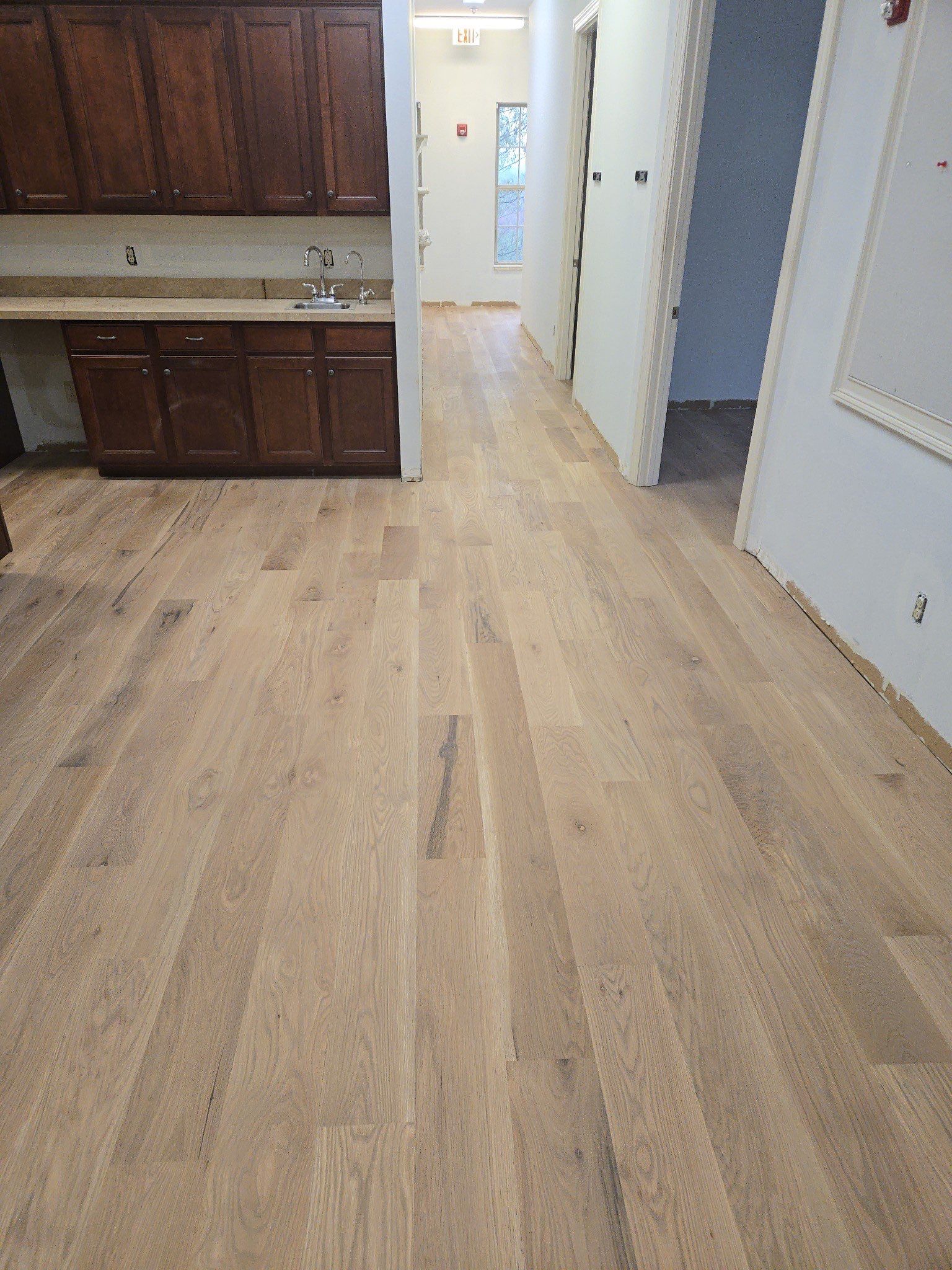 New hardwood floors for an office building by Footprints Floors of Nashville