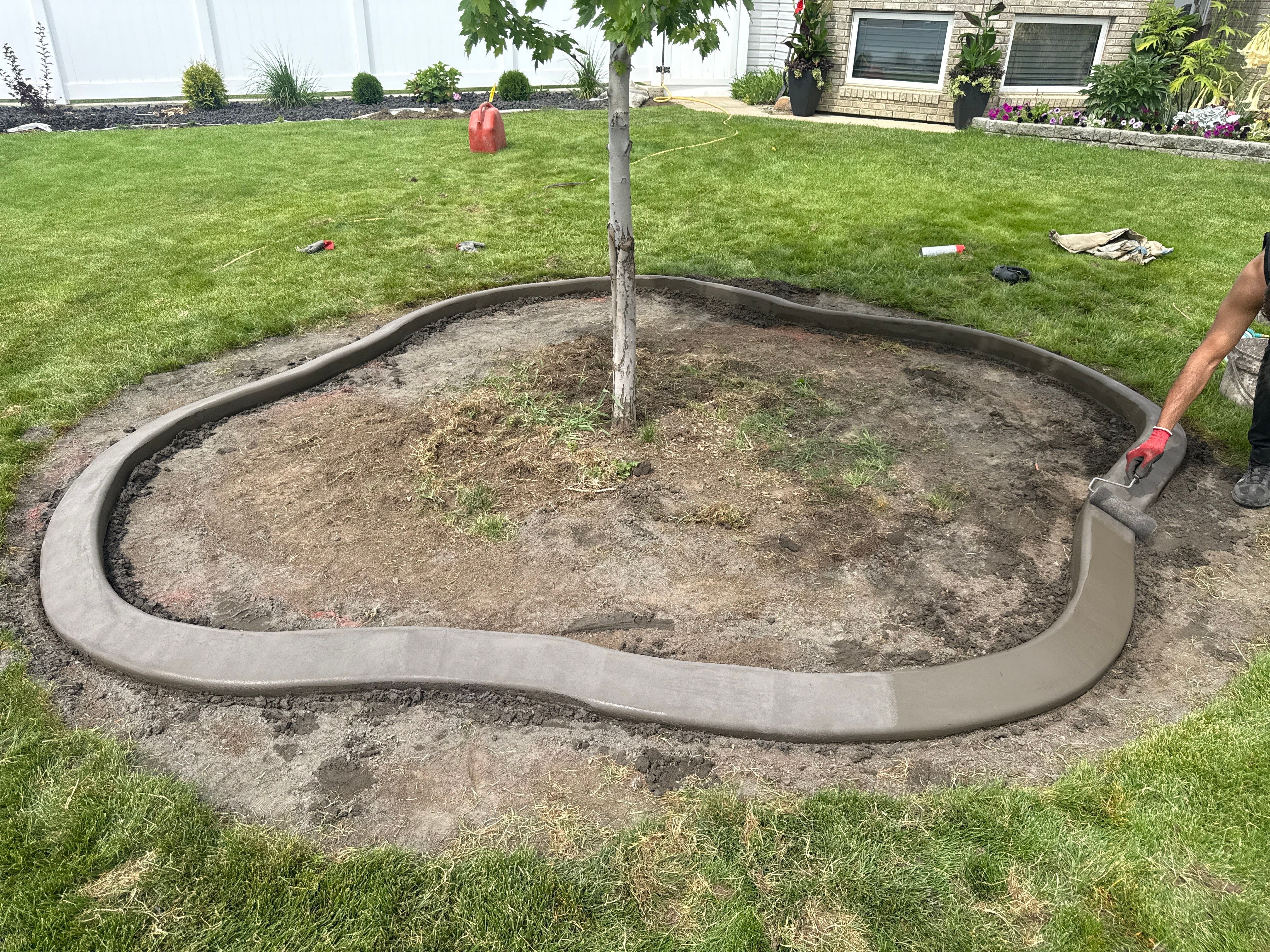 Cypress Custom Curbing Project in Redcliff by Pump it Up Concrete Jacking