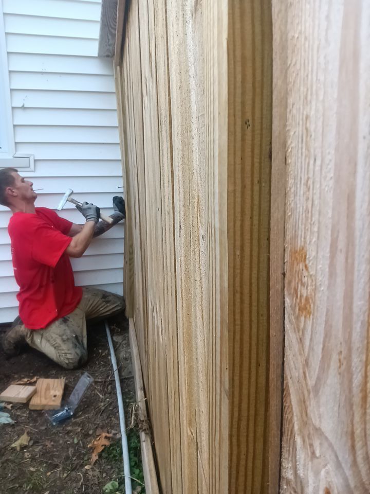 Residential Roofing Installation, Dec-tek walk-out porch roof, siding on garage by Absolute Roofing and Construction