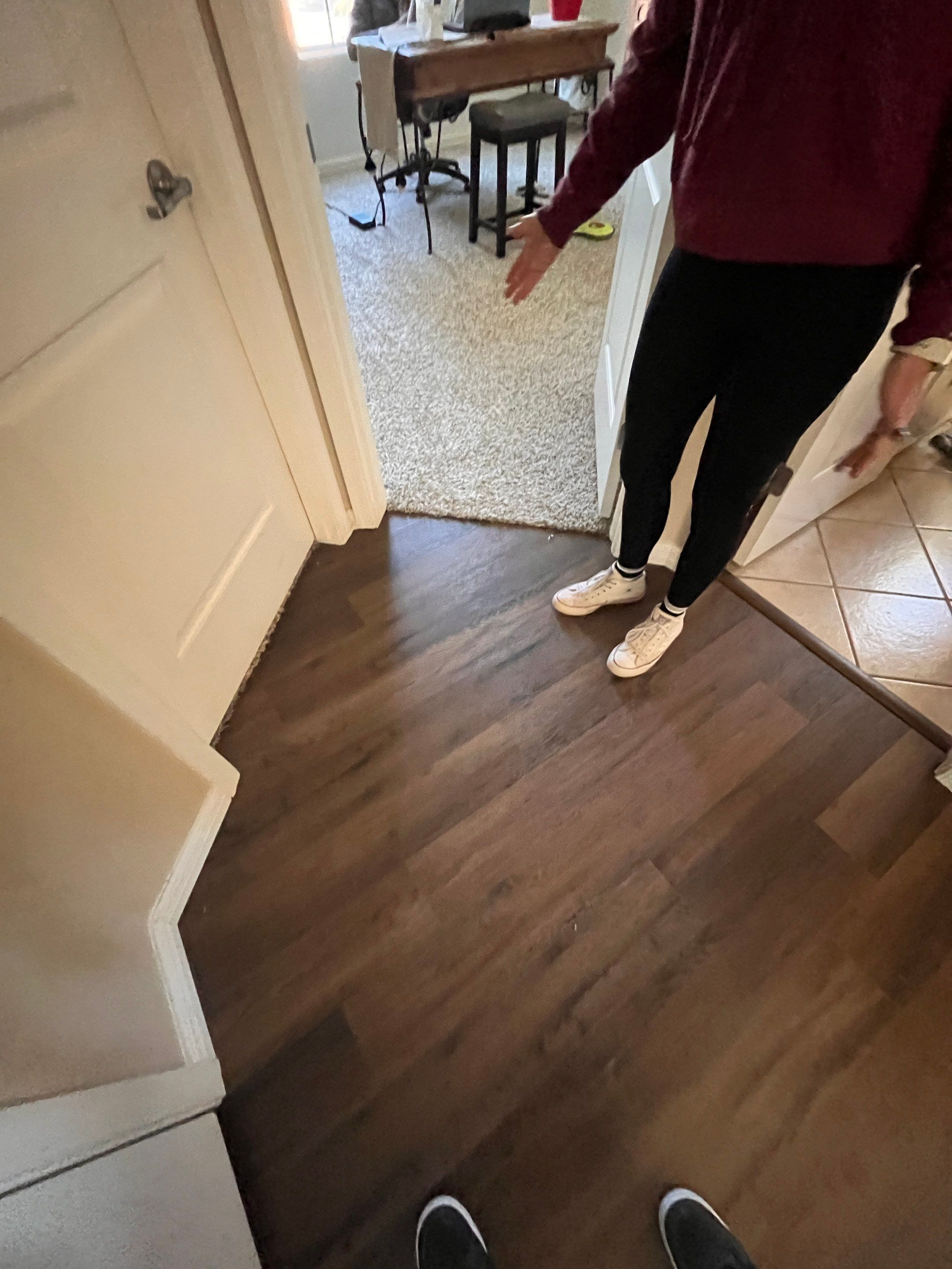 Flooring Installation using Luxury Vinyl Plank by Footprints Floors of Chandler 