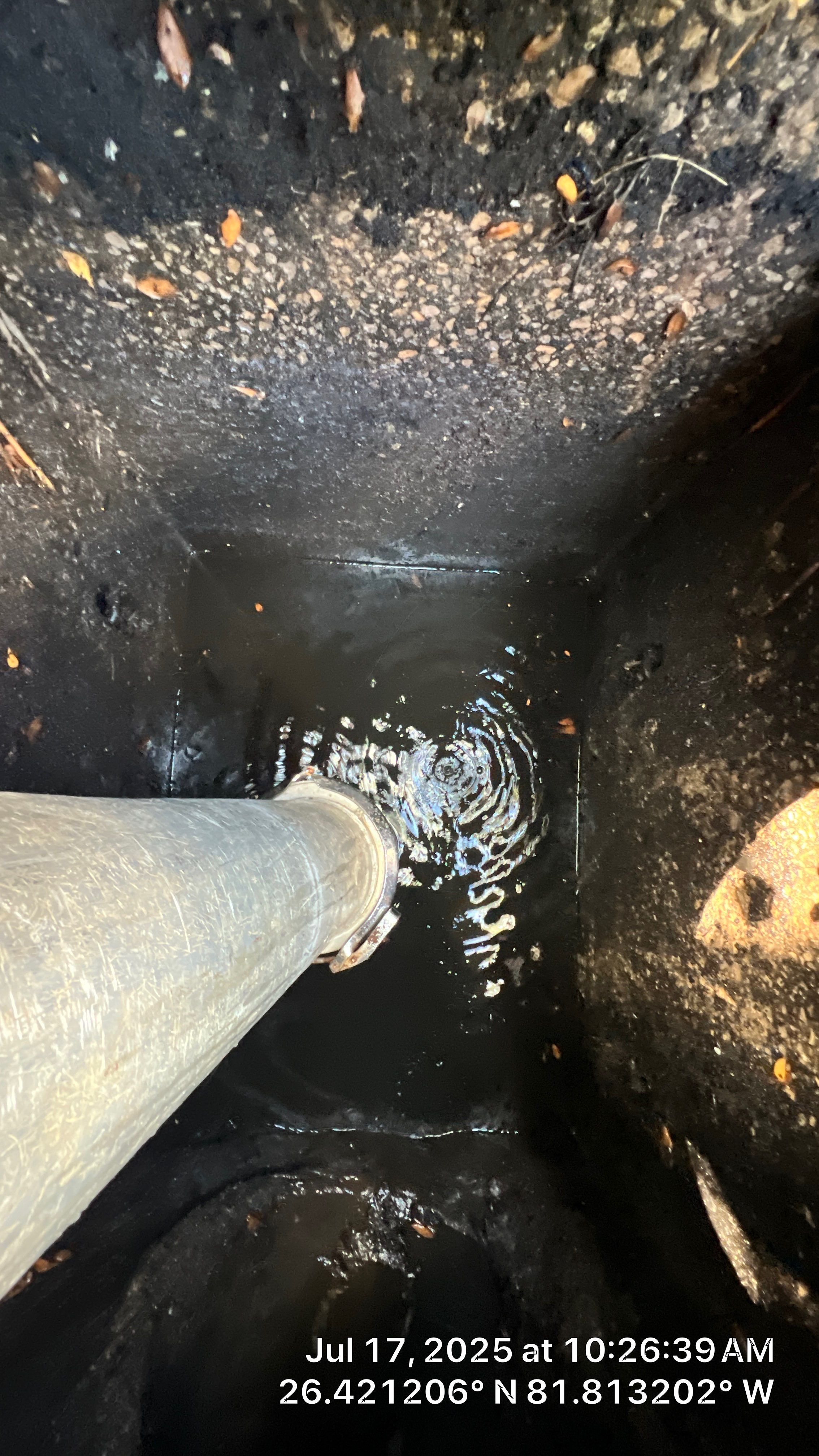 Catch Basin Cleaning with 1 Tom Plumber in Estero by APS Power & Water