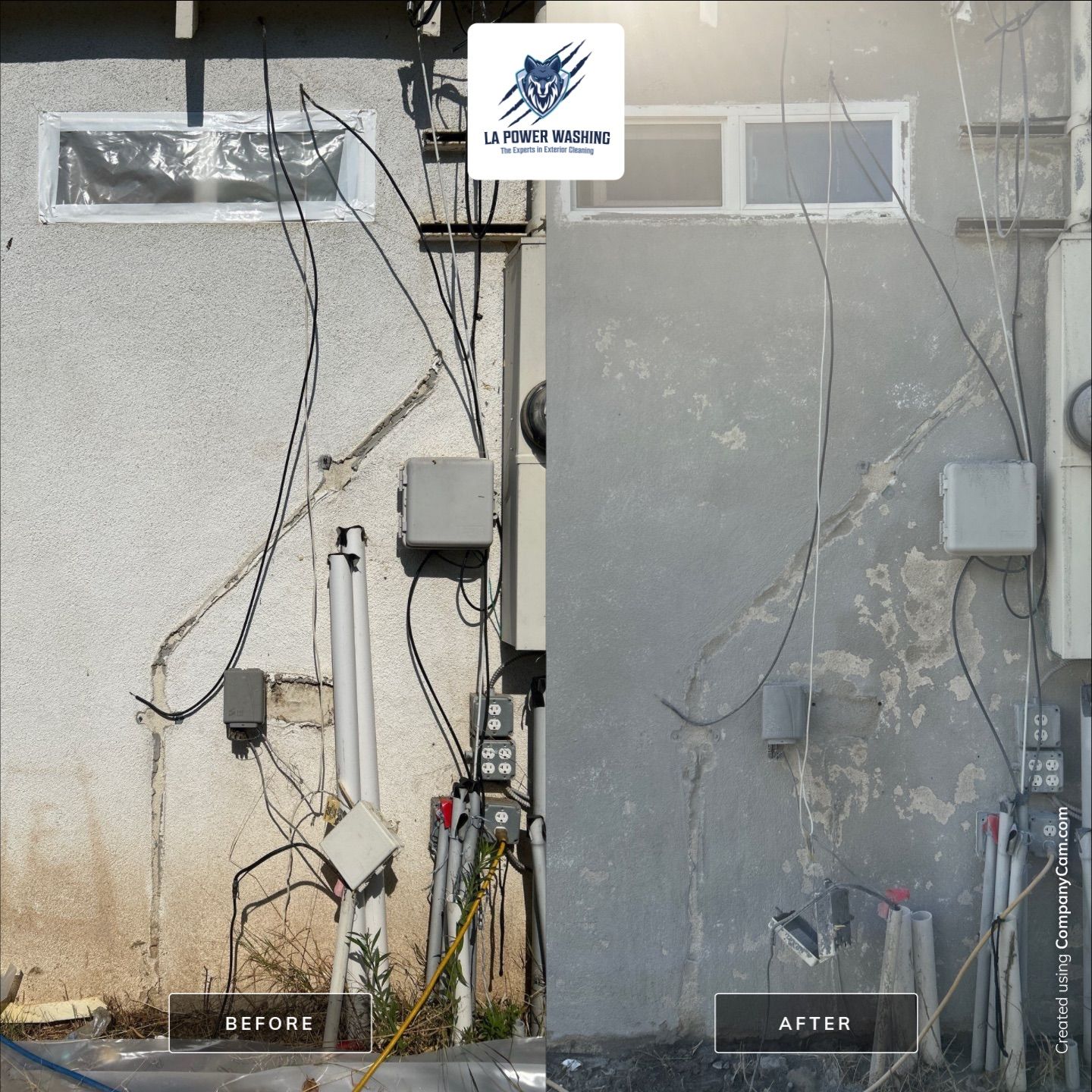 Stucco Dustless Sandblasting In Los Angeles, CA by La Power Washing Inc