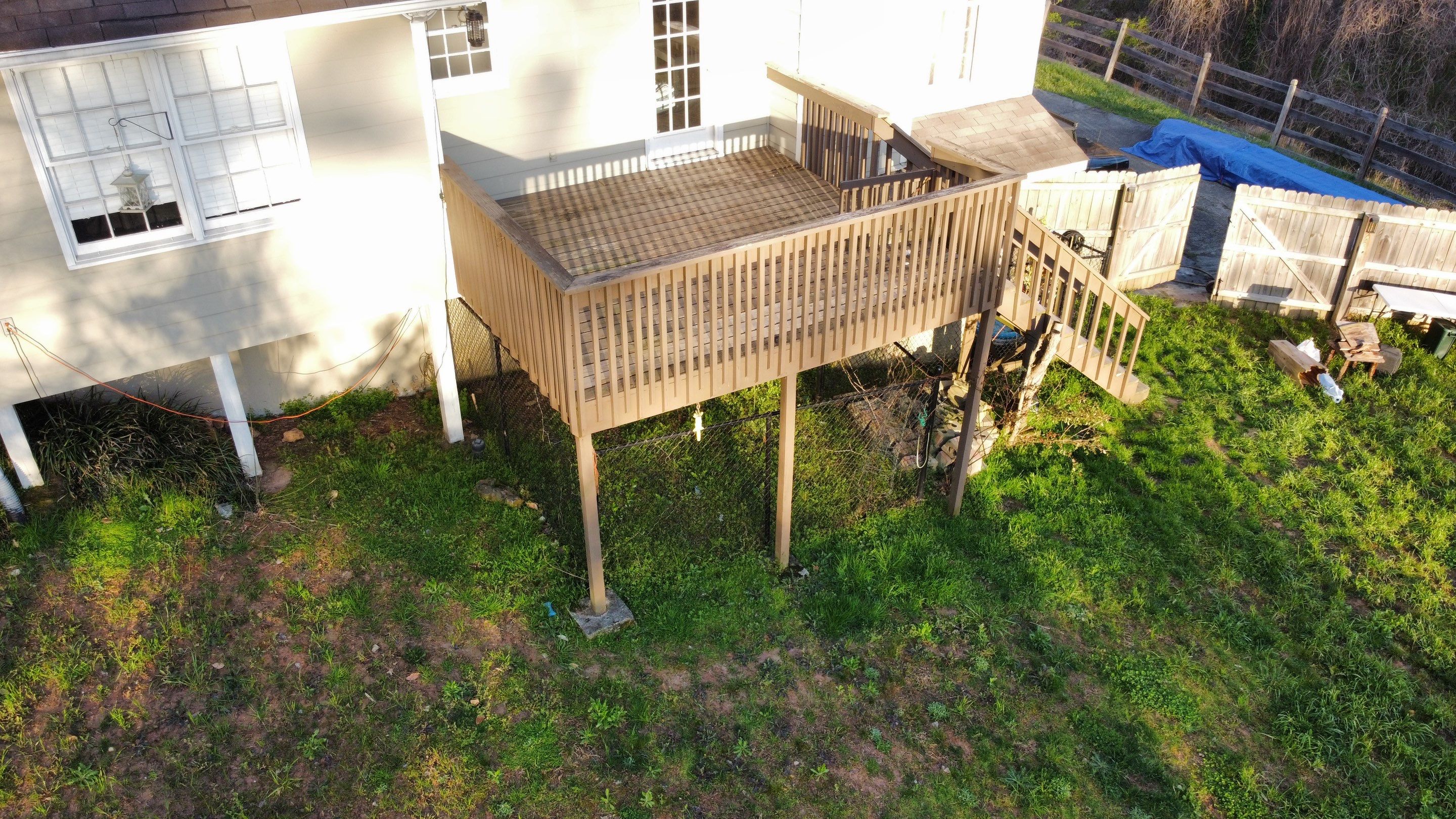 Elevated Pressure-Treated Wood Deck Replacement in Marietta by Swift Home Renovations