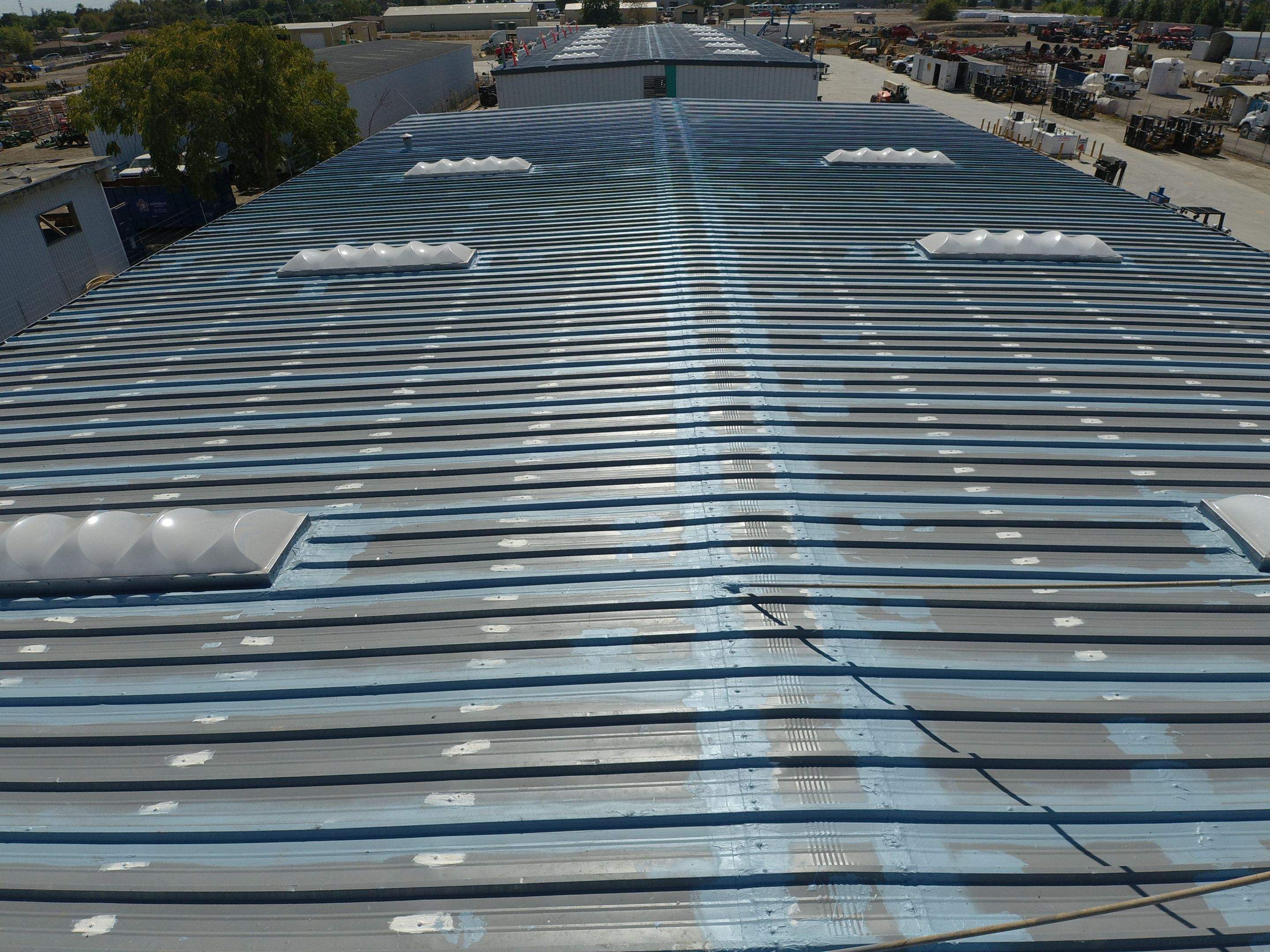 MR Roofing system using Conklin Benchmark/PUMA XL fabric and coating by Straight Edge Roofing Inc