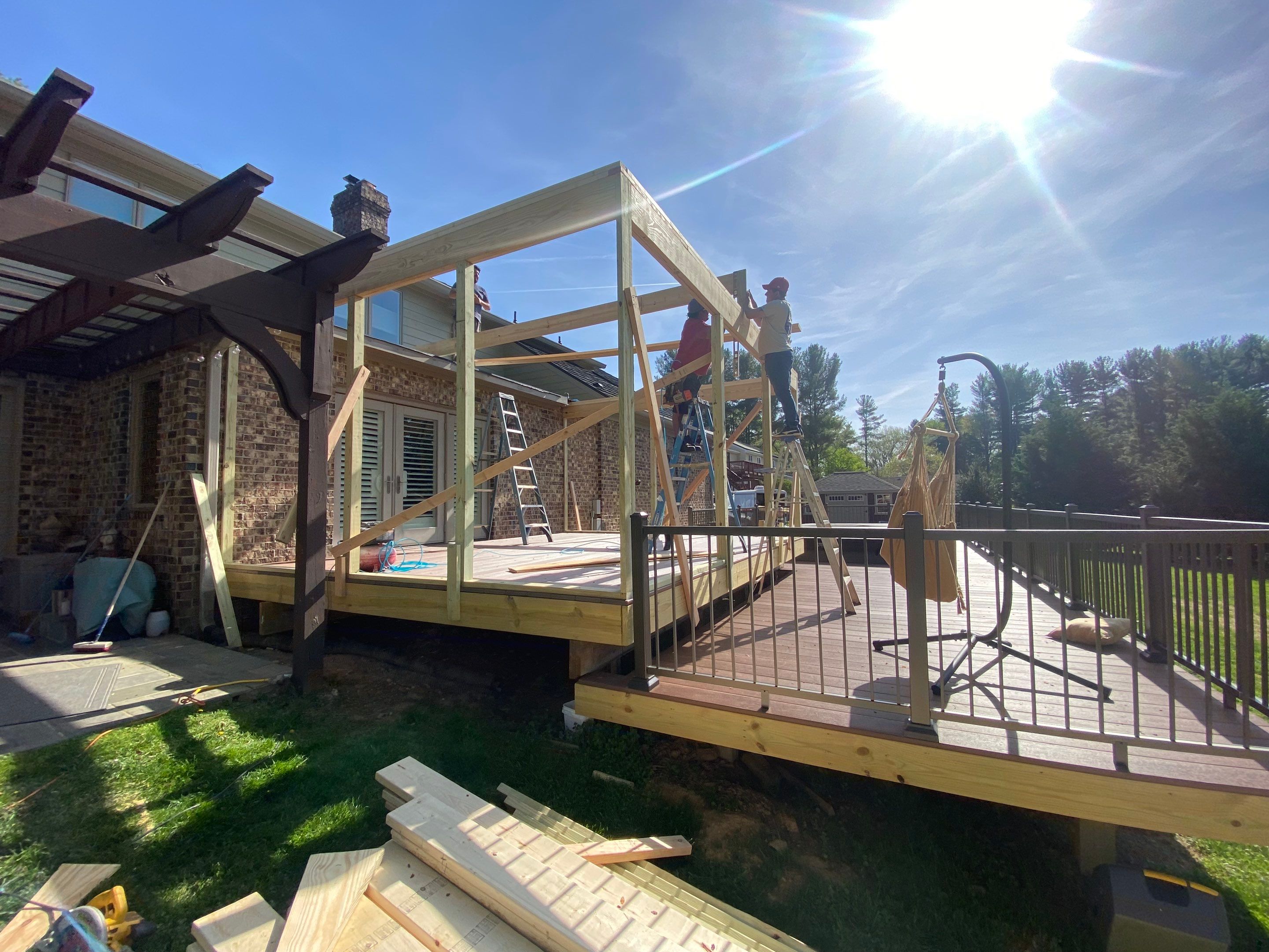 Deck/Screen porch Transformation using Timbertech by The Smet Companies, LLC