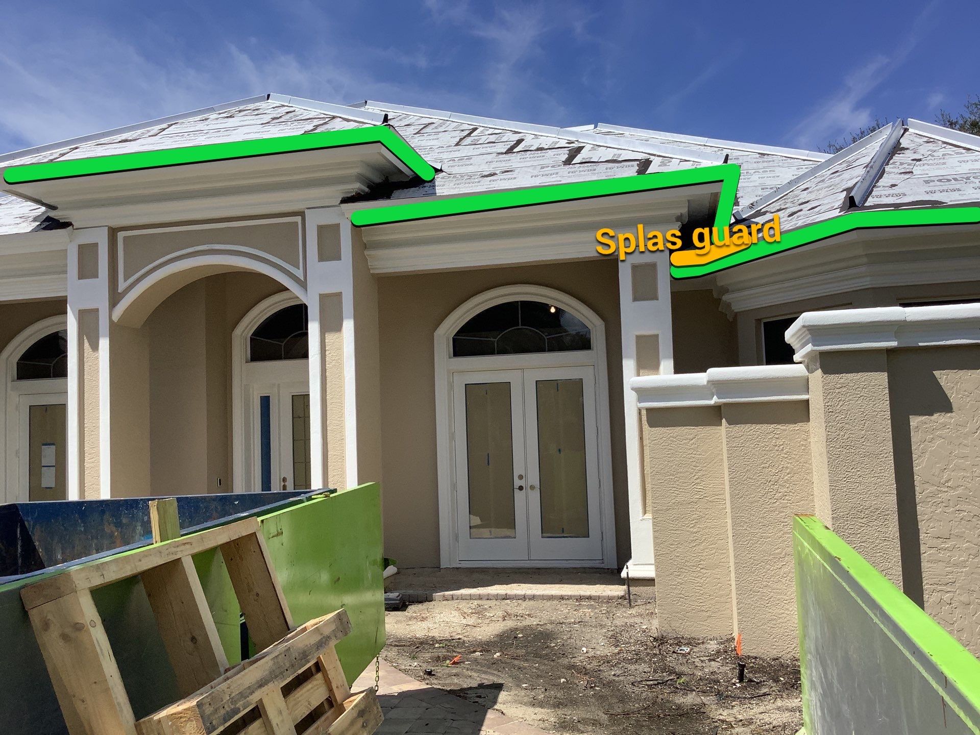 Splash Guard installation in Naples FL by Gutter Professors