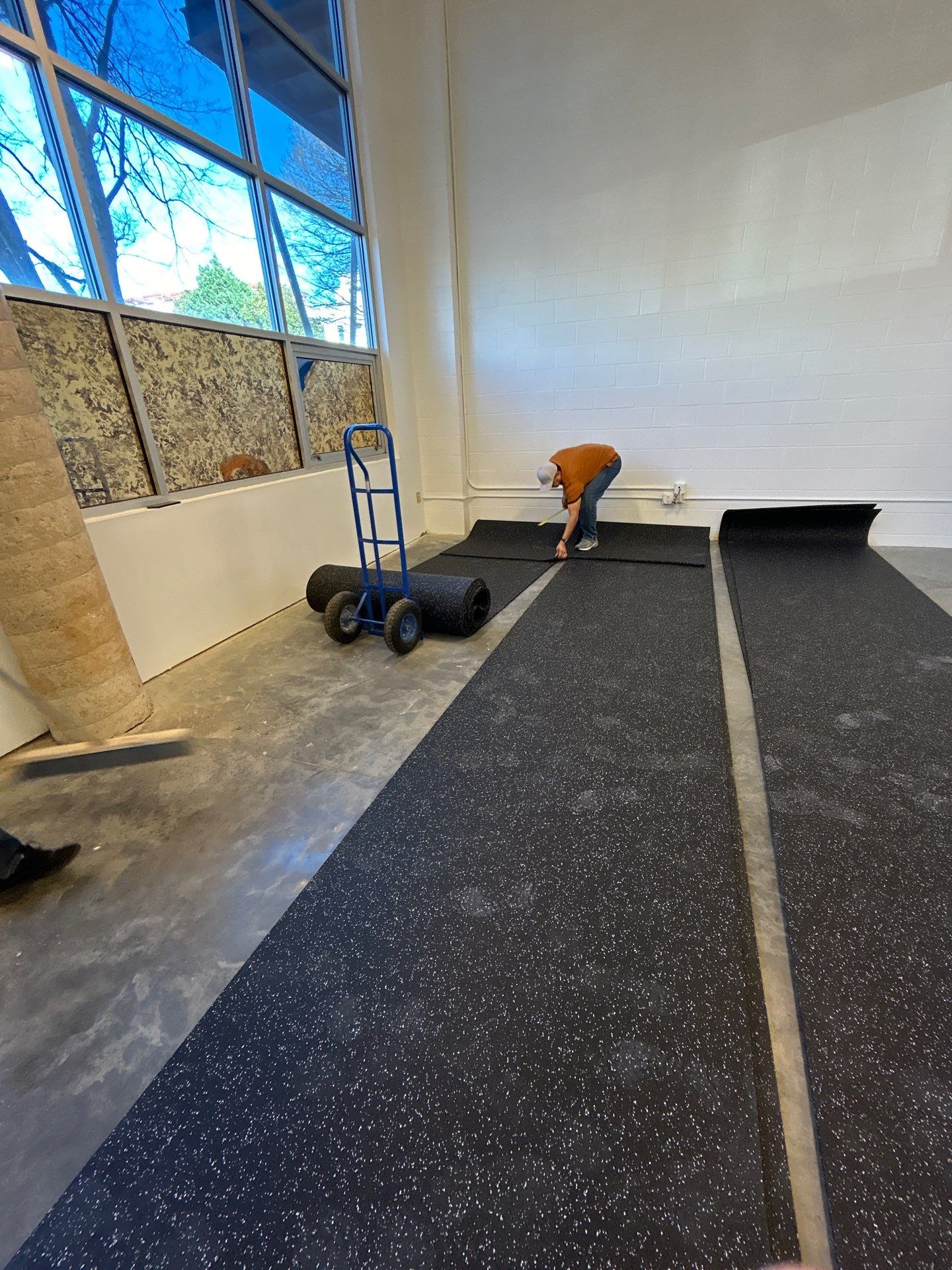 Rubber Gym Floor for local Trainer by Footprints Floors of East Atlanta
