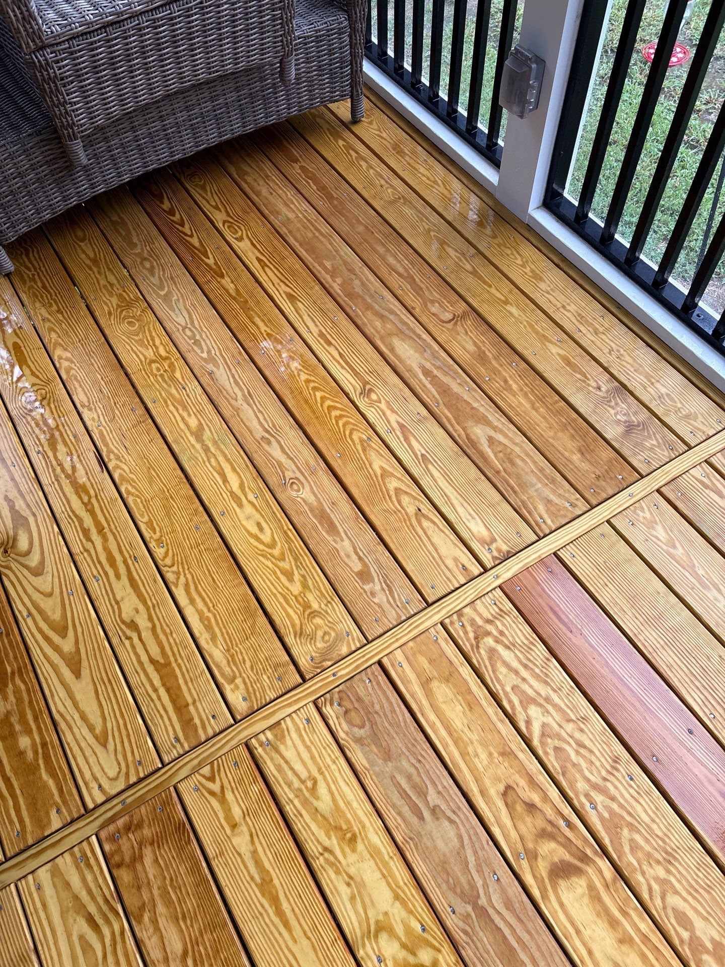 Wood Deck and Concrete Walkway using Wood and Concrete Sealant by DuraSeal