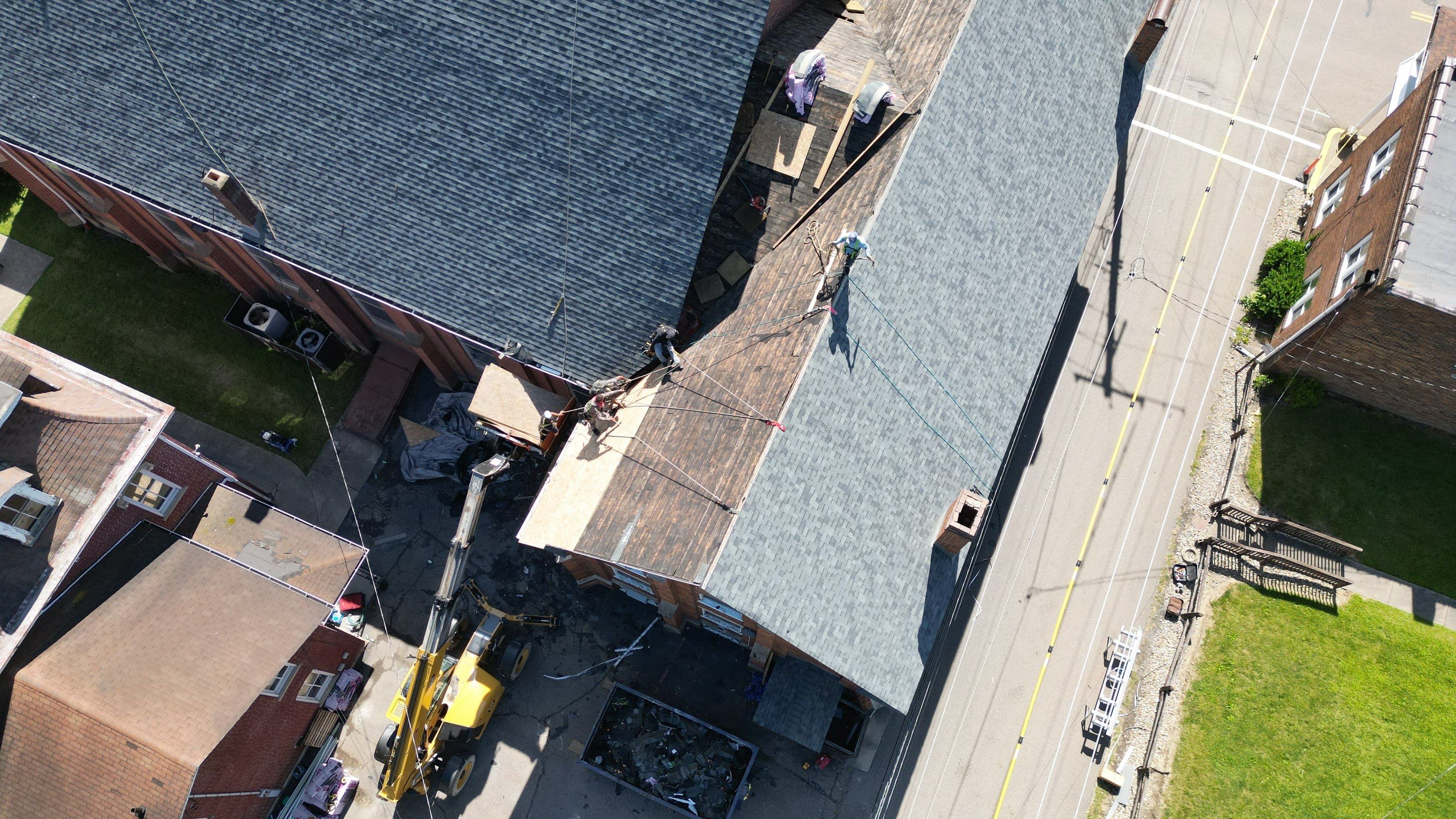 Commercial Roofing Installation using Duration Series Shingles - Estate Gray by RoofX 