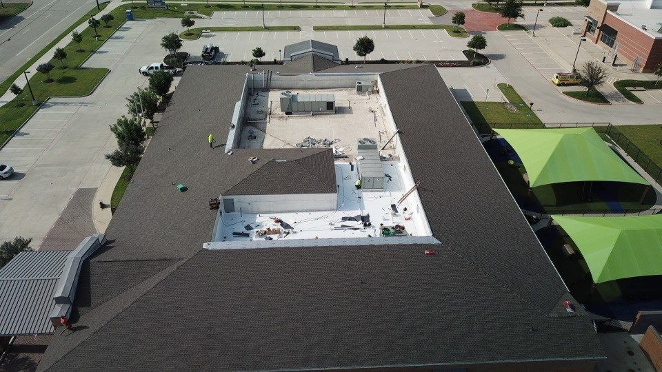 Commercial Re-Roof in Frisco. TX by Roof Experts