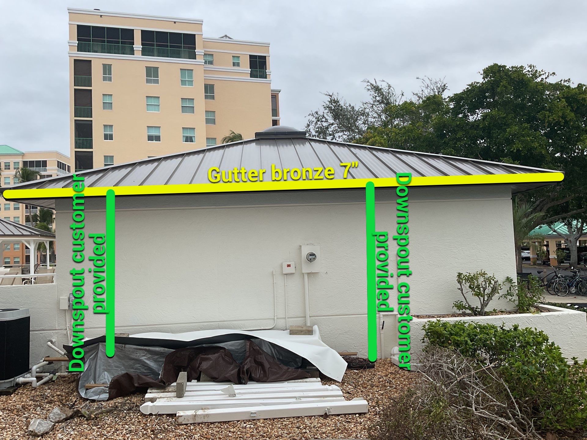 7-Inch Bronze Seamless Gutters Installation in Punta Gorda FL by Gutter Professors