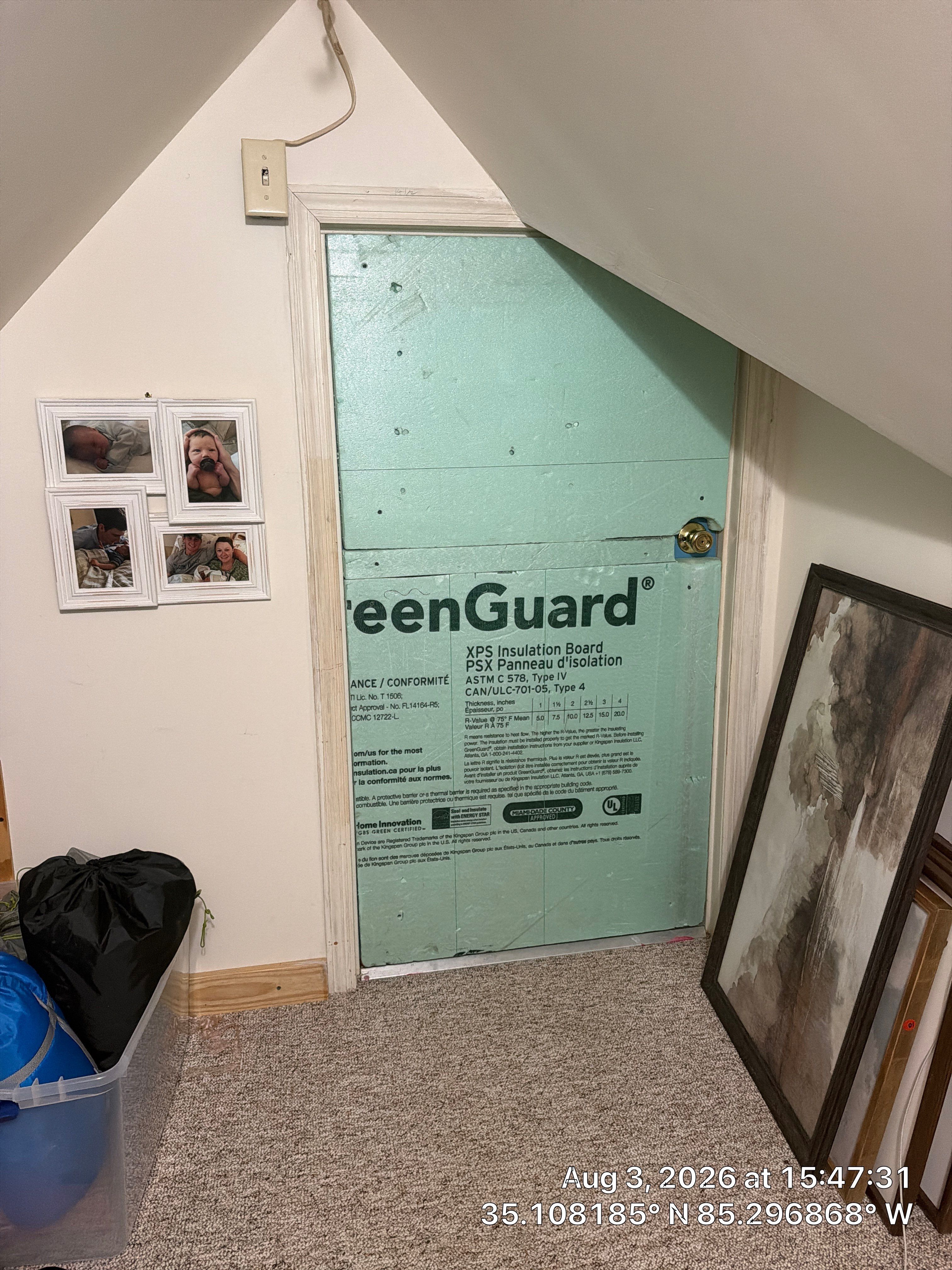 Attic Knee Wall Insulation and Access Door Sealing in Chattanooga by CompanyCam Sales Demo