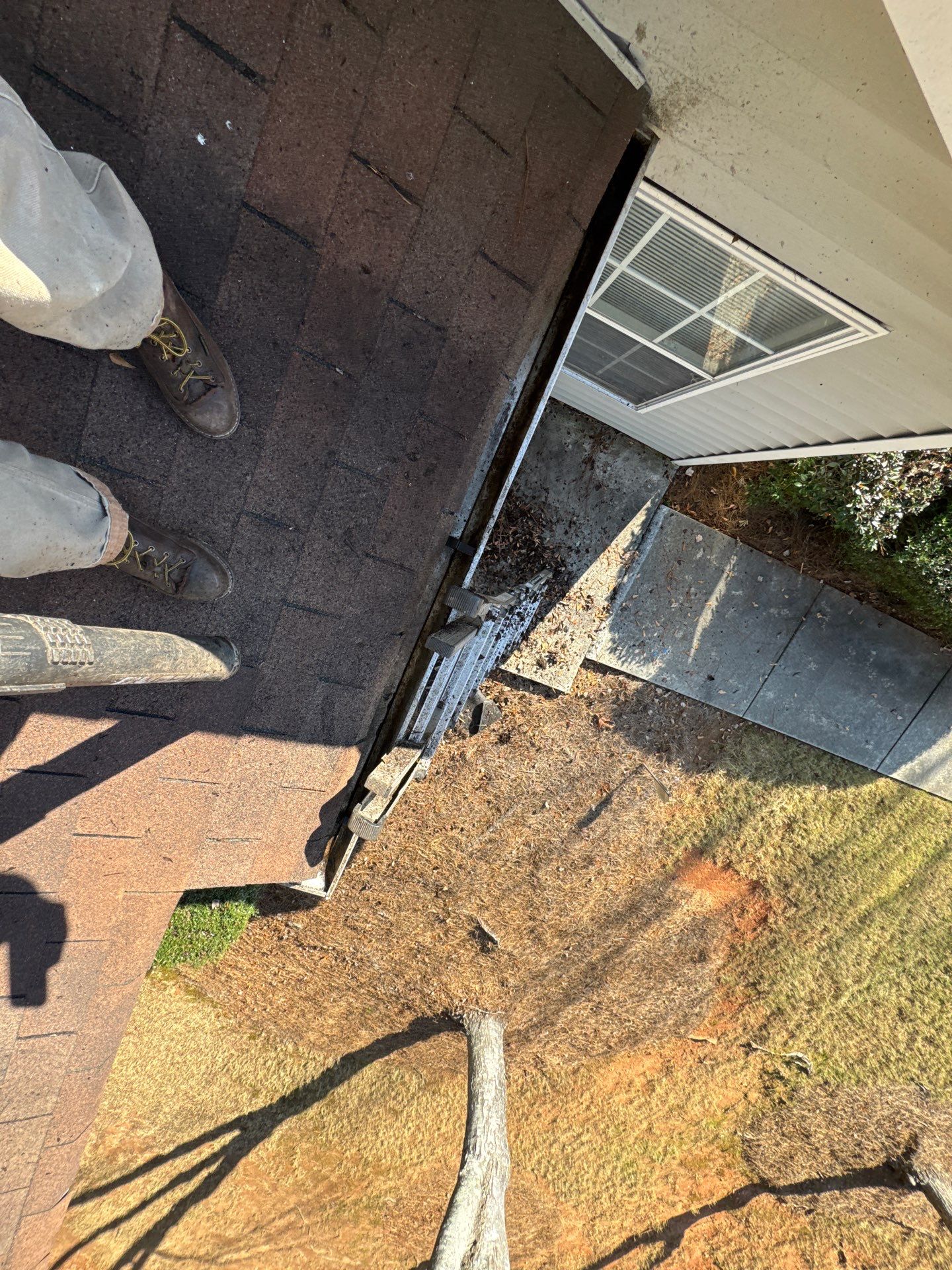 Commercial gutter cleaning Covington & Newton County, GA after photo with clean gutters