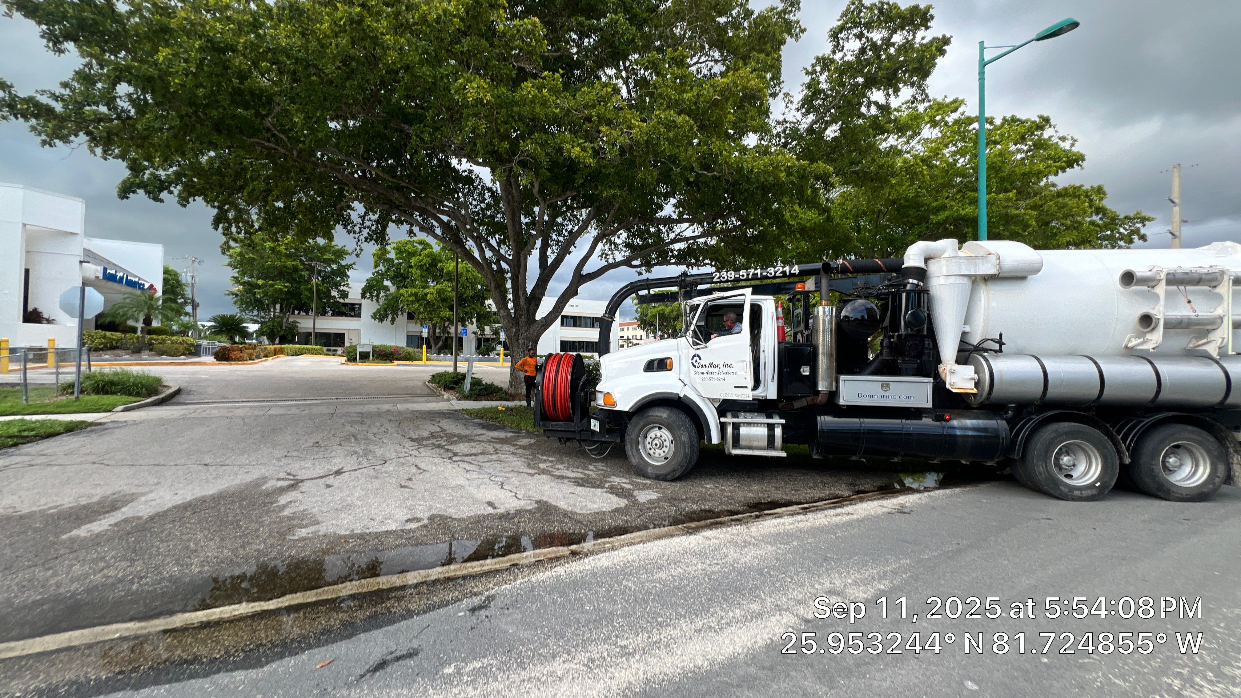 Culvert Cleaning at Bank of America on Marco by Don Mar, Inc. Storm Water Solutions