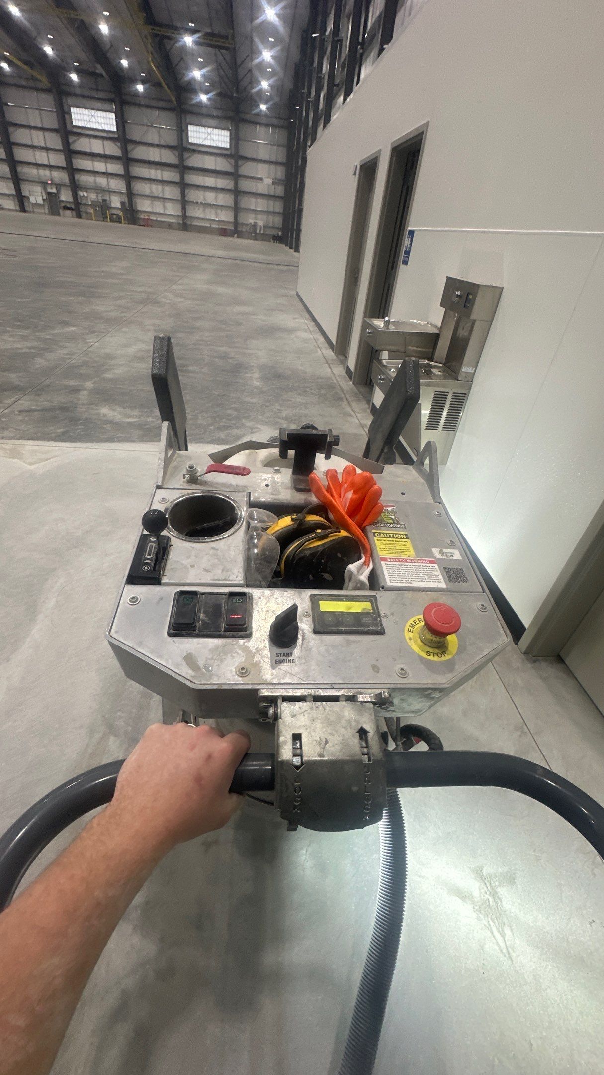 Airplane Hanger using Light Grey Commercial Penntek Epoxy by Croc Coatings, LLC
