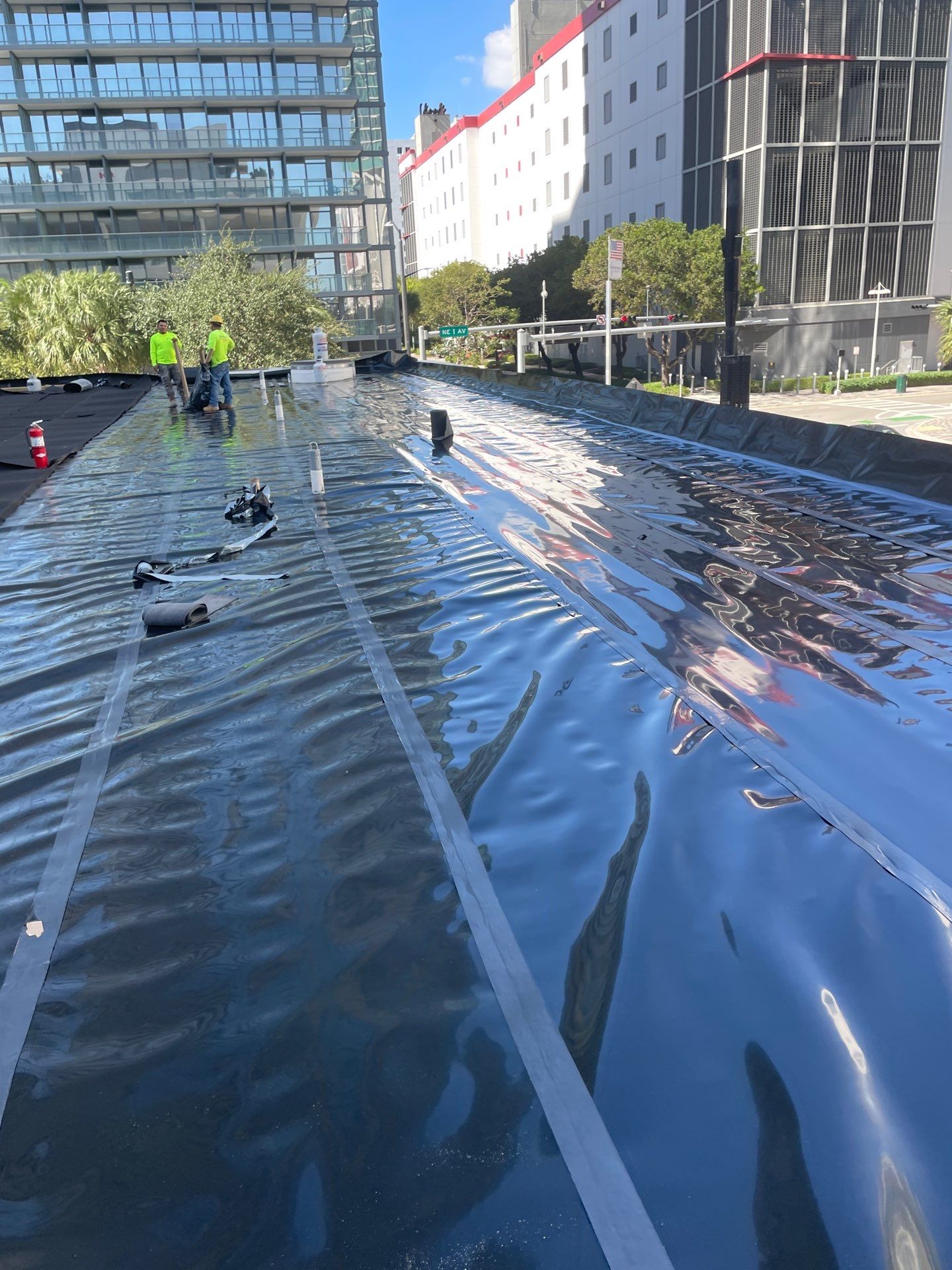 Commercial Roofing Installation and Foundation Waterproofing in Miami by AJF ROOFING INC