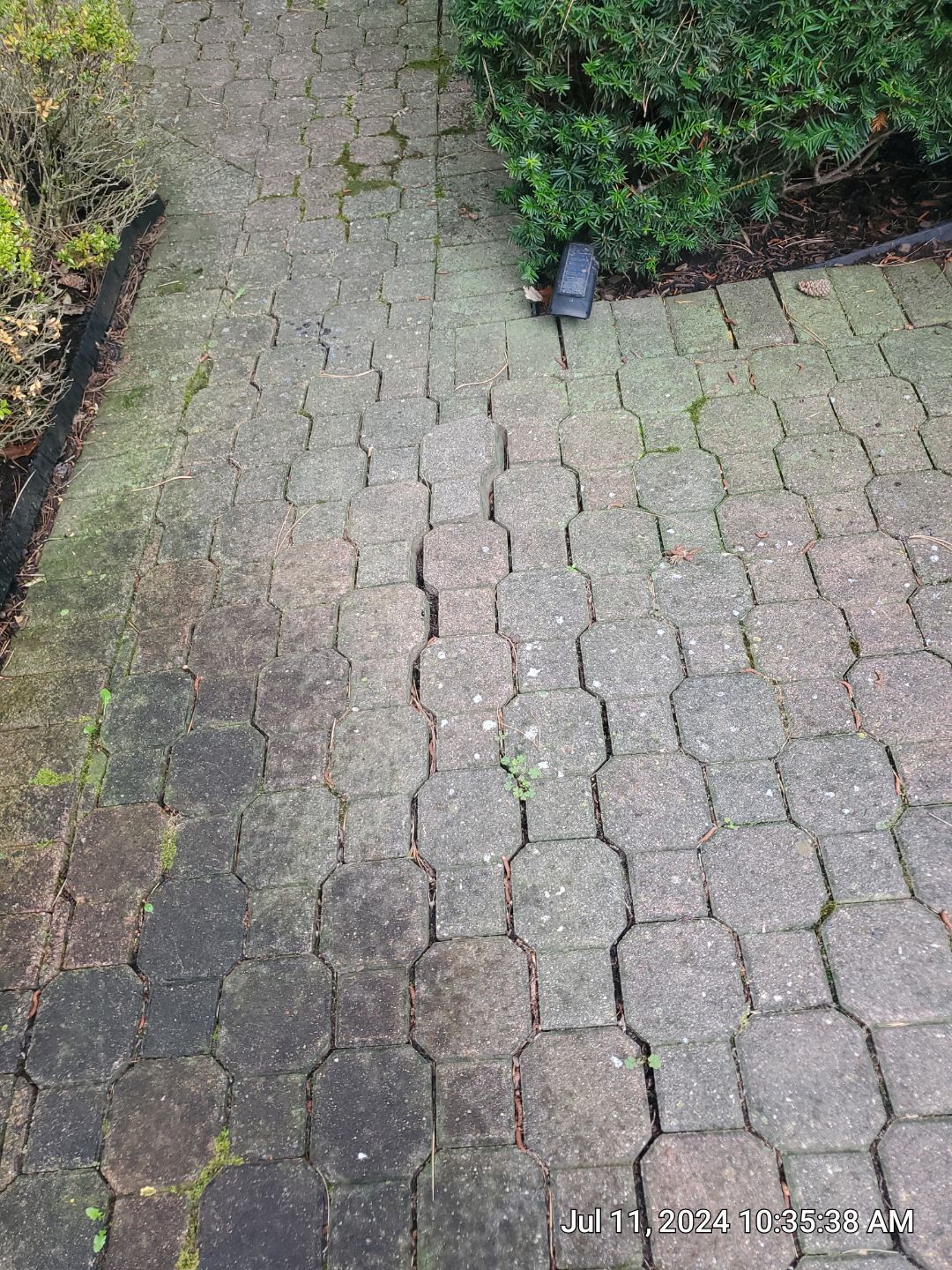 Brick paver repair, clean and seal by Northern Power Washing LLC.