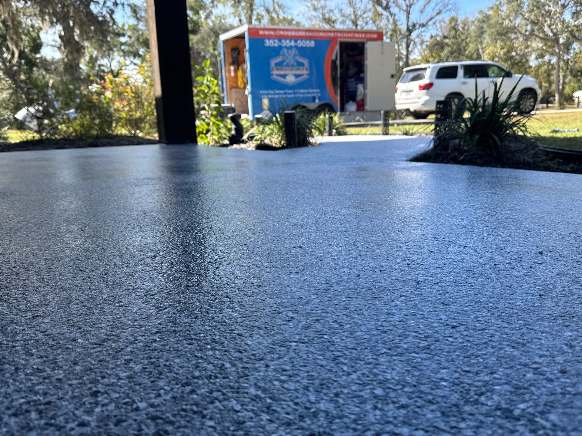 Patio in Old Town, FL in Slate Stone by Cross Creek Concrete Coatings