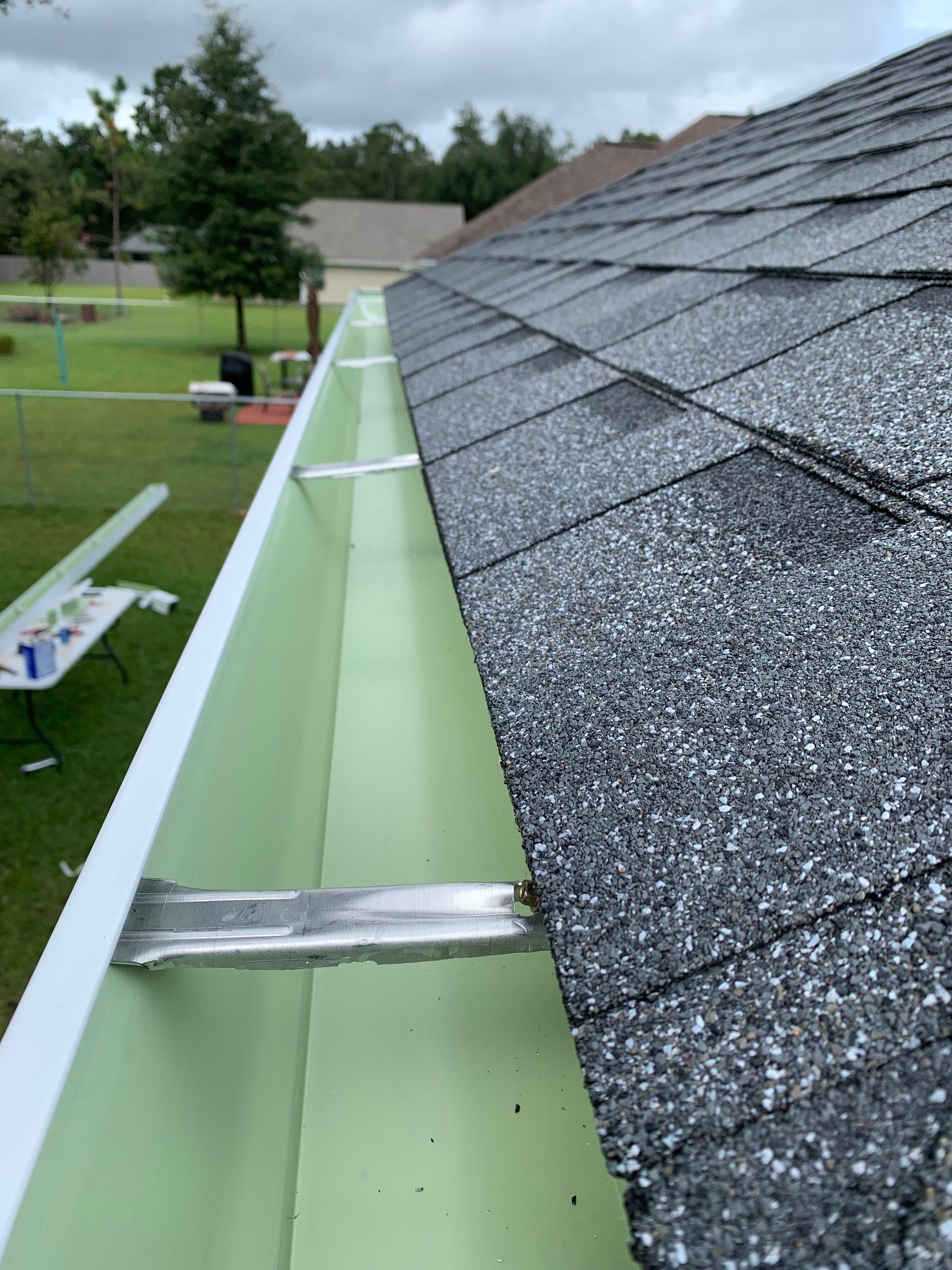 K-Style Seamless Gutter Installation using 6 Inch Seamless Gutters in Milton FL by Gutter Professors