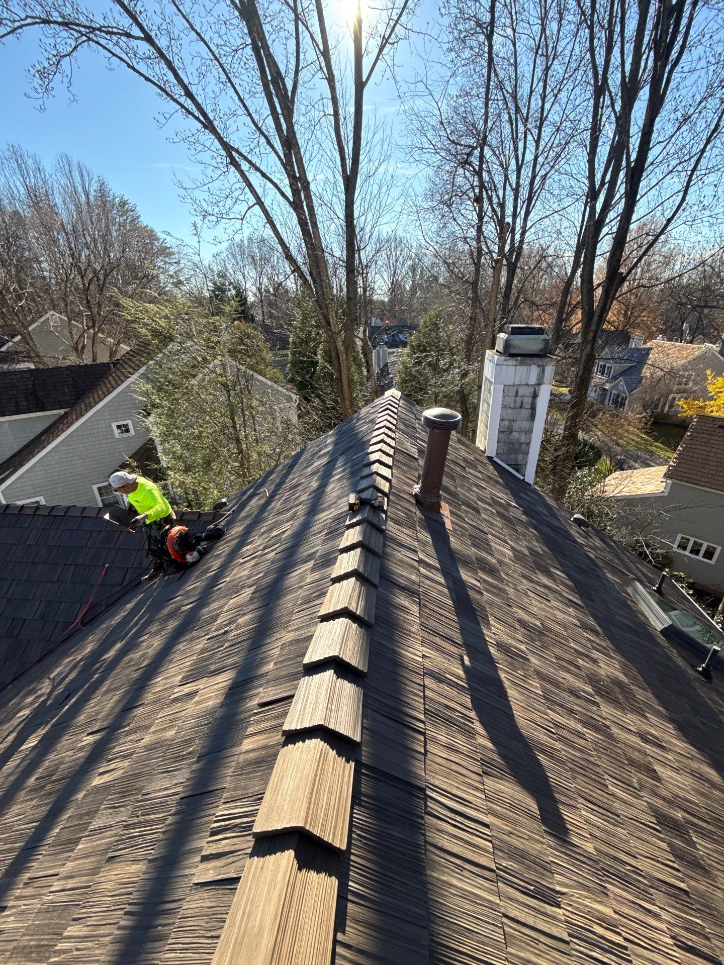 Reston :  Residential Roof Replacement with Brava Synthetic Cedar Shake Class C Natural  by RM Banning, Inc.
