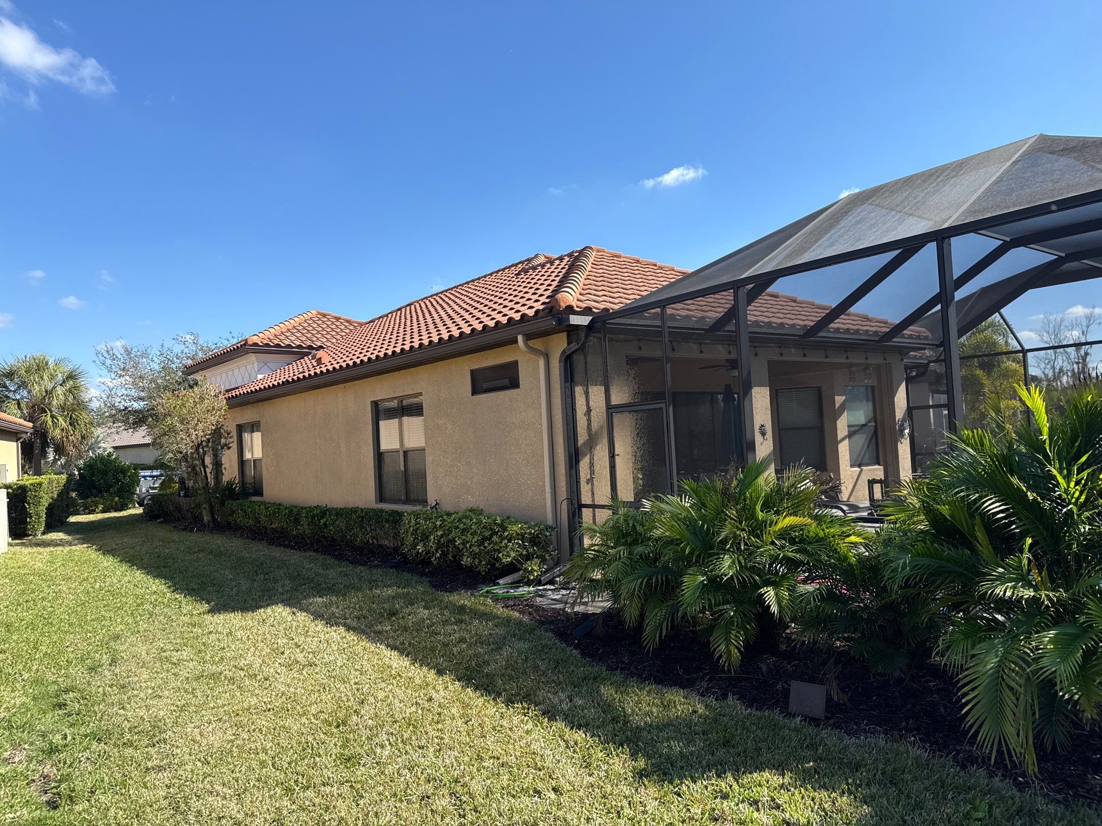 Barrel Tile Roof Cleaning – Artisan Lakes, Palmetto, FL by Sunshine AquaWash