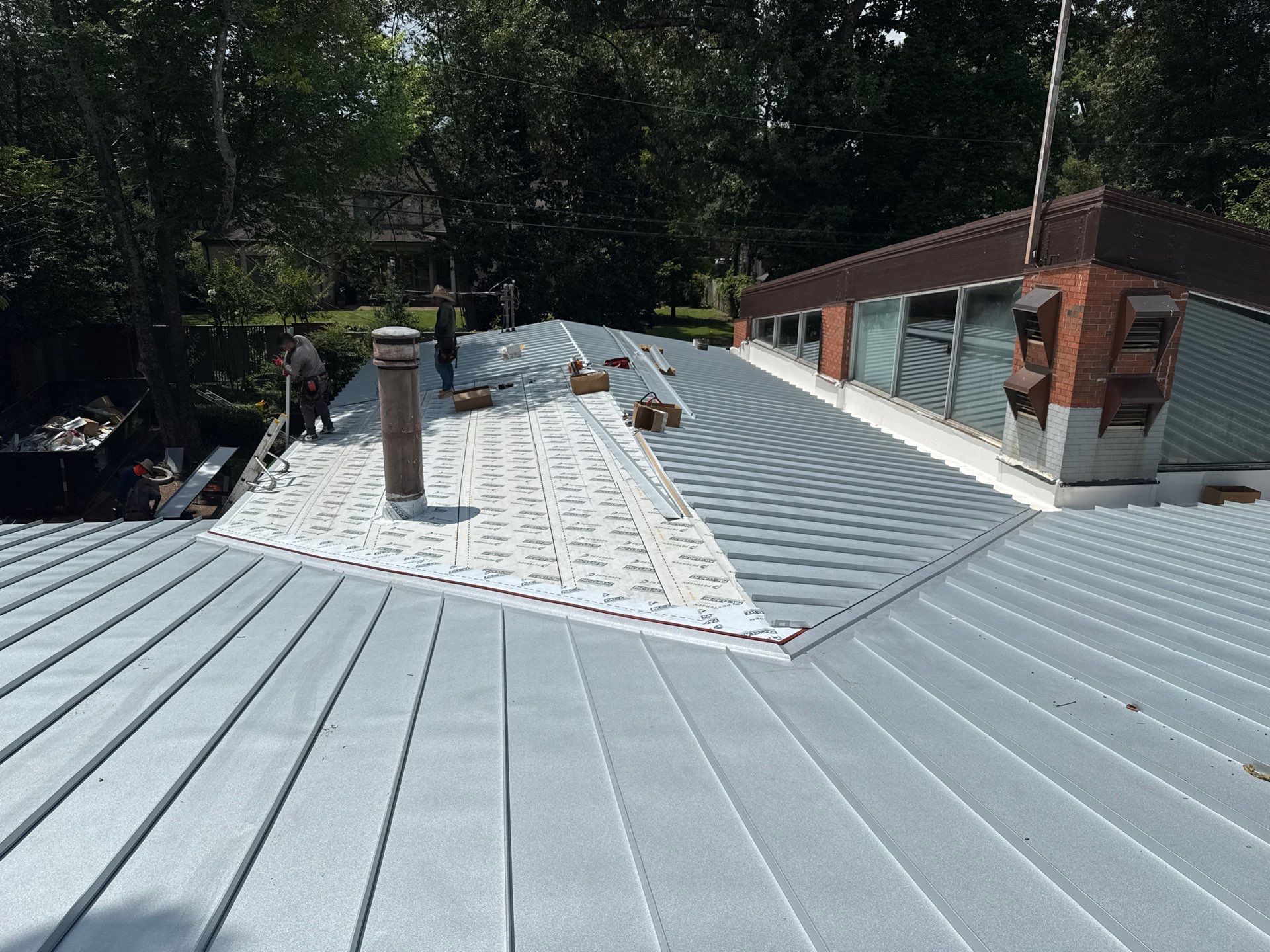Residential Standing Seam Metal Roof and Membrane Replacement in Memphis by Revival Roofing Services