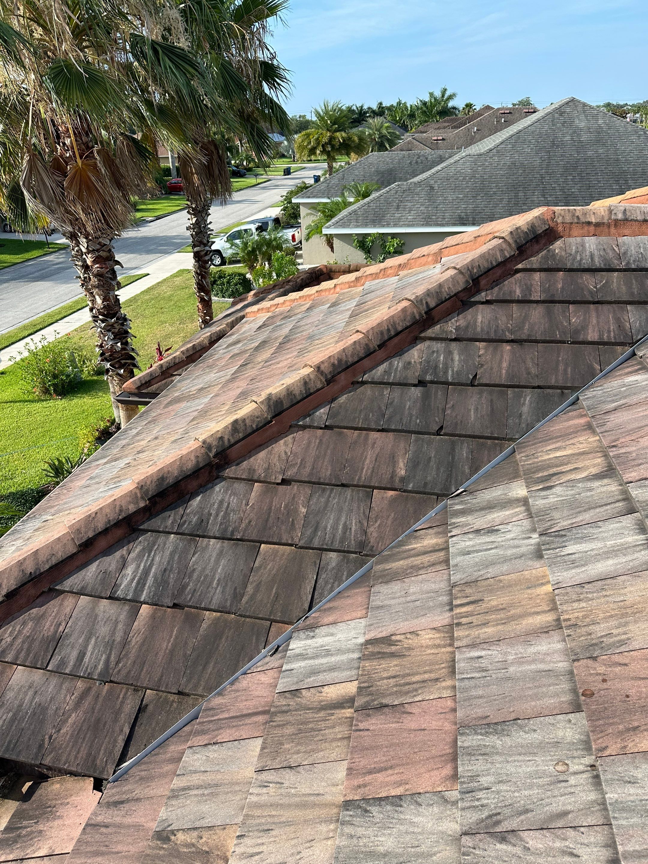 🏡 Tile Roof Cleaning – Gamble Creek Estates, Parrish, FL by Sunshine AquaWash
